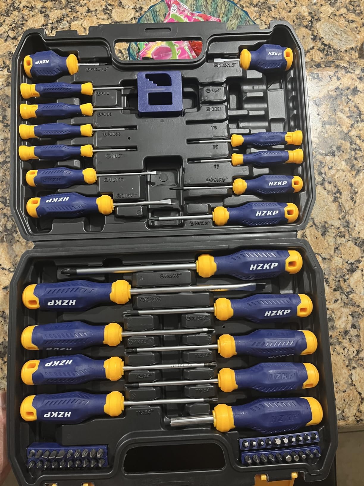 SUNHZMCKP Magnetic Screwdriver Set 66-Piece, S2-Alloy Tool Steel, Includes Slotted/Phillips/Torx Mini Precision Screwdrivers, Replaceable Screwdriver Bits With Sturdy tool box customer photo 2