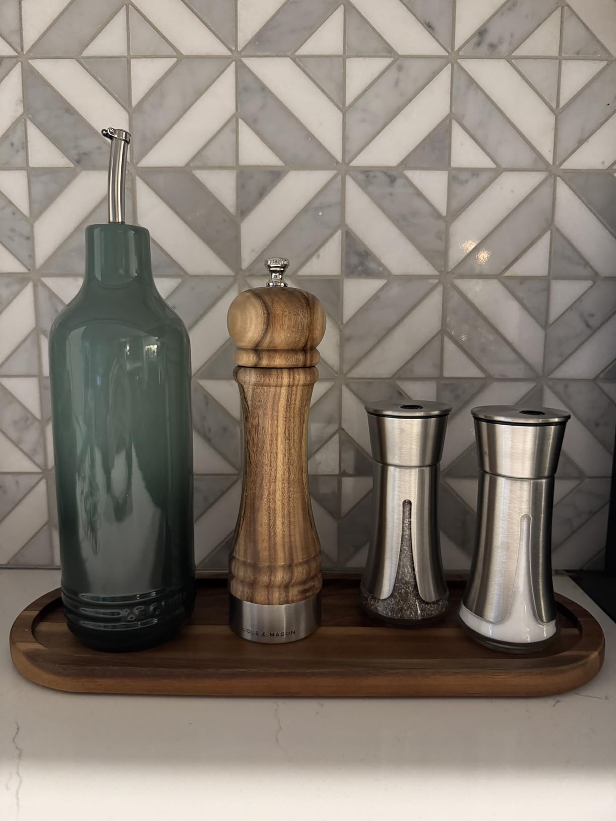 Salt and Pepper Shakers by Aelga - Salt Shaker with Adjustable Pour Holes for Himalayan, Kosher customer photo 2
