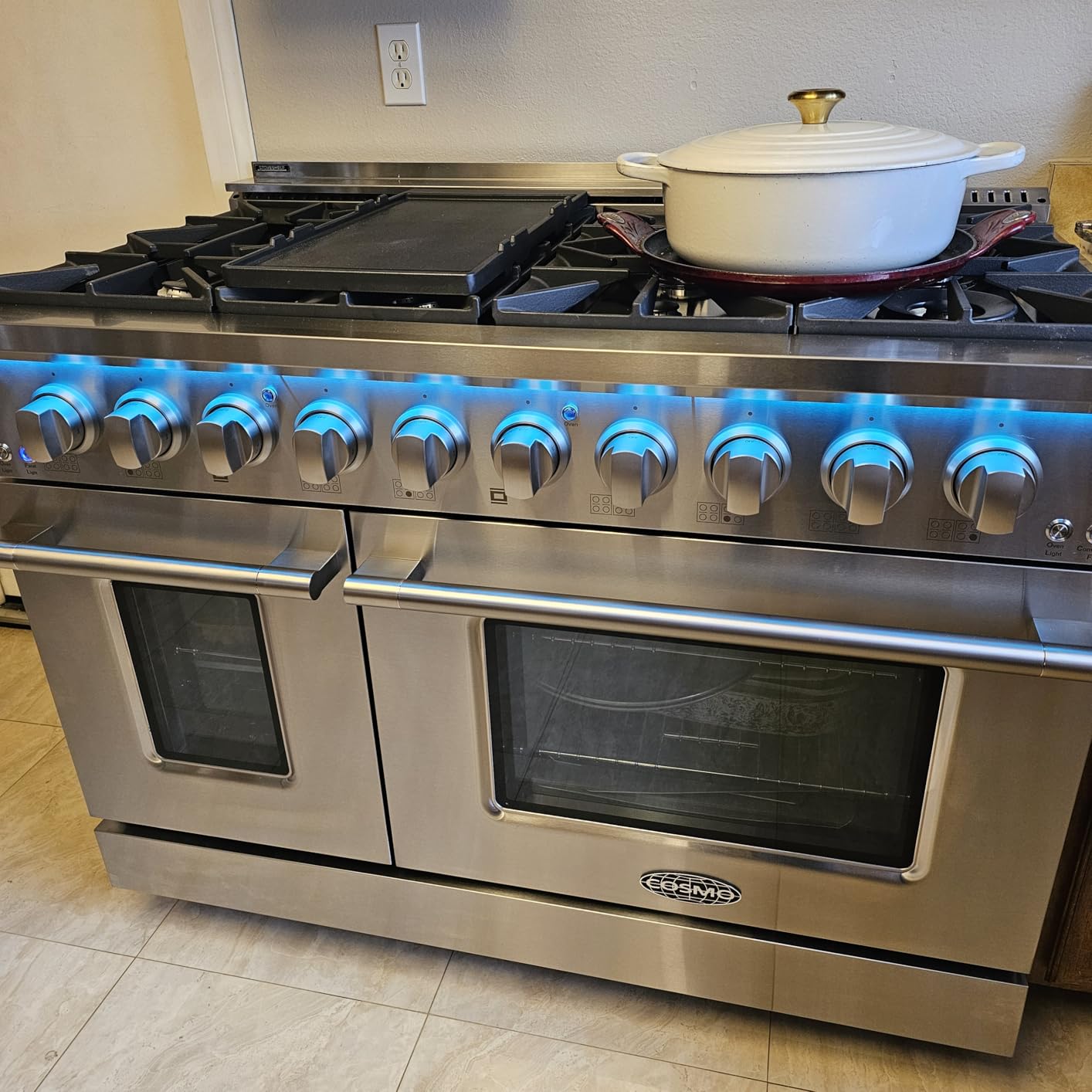 48 in. Vista Coll 6.6 cu ft 8 Burner Double Oven Gas Range, Stainless Steel customer photo 2