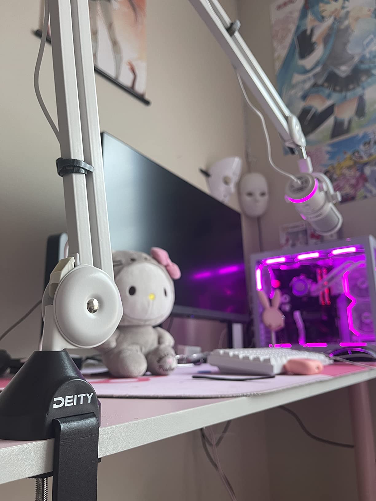 Deity VO-7U Boom Arm Kit USB Dynamic Podcast Microphone with RGB Lights for Game Podcast Stream YouTube (Black) customer photo 1