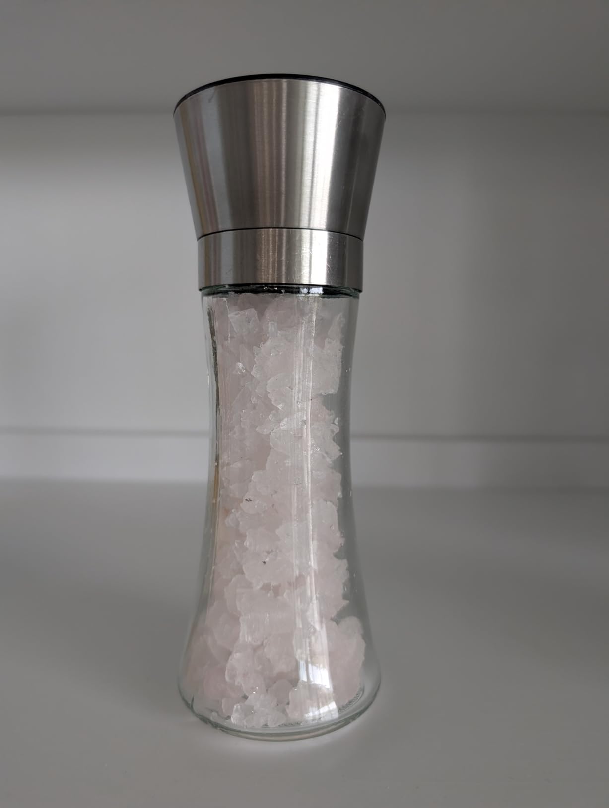 Manual Salt and Pepper Grinder Set of 2, Refillable Stainless Steel Mills | Adjustable Coarse to Fine Ceramic Burr, Easy Clean Wide Mouth Design, Includes Silicone Funnel plus Cleaning Brush, No Mess customer photo 1