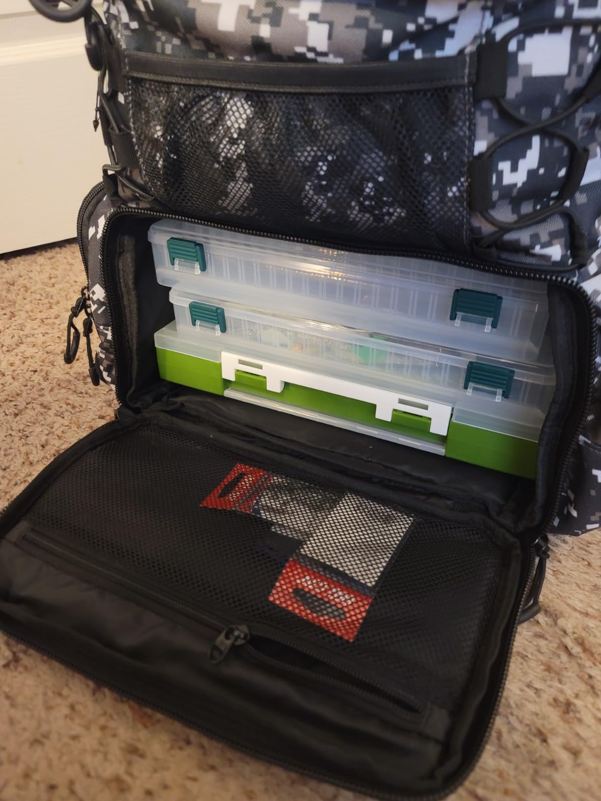 Piscifun Fishing Tackle Backpack, 42L Rod & Box Carrier, Waterproof customer photo 2