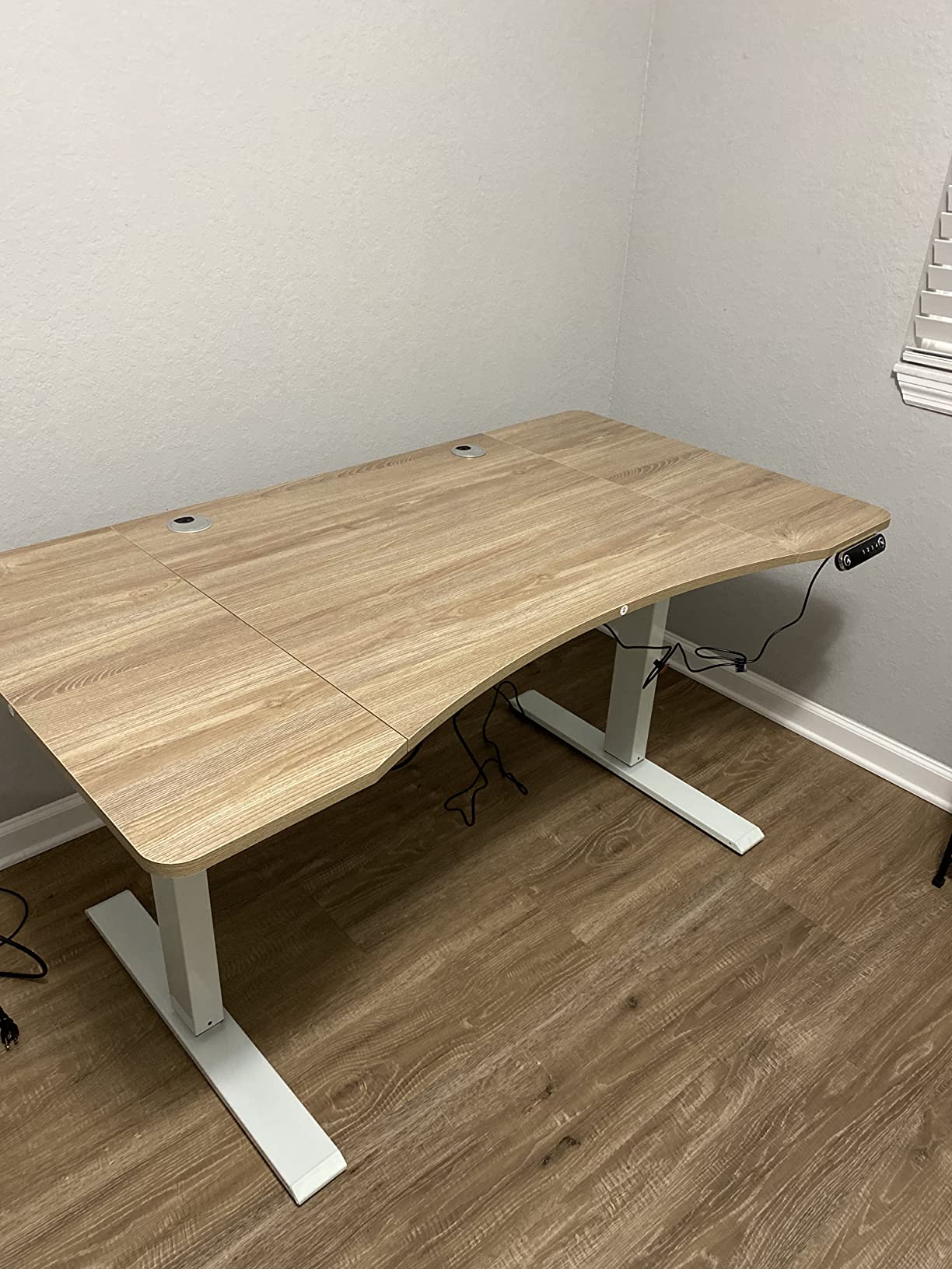 Radlove Dual Motor Height Adjustable Standing Desk, 63 x 30 Height Adjustable Computer Desk Sit Stand Desk Home Office Desks with Splice Board 265 lb Load Capacity Black Frame + Rustic Brown Top customer photo 2
