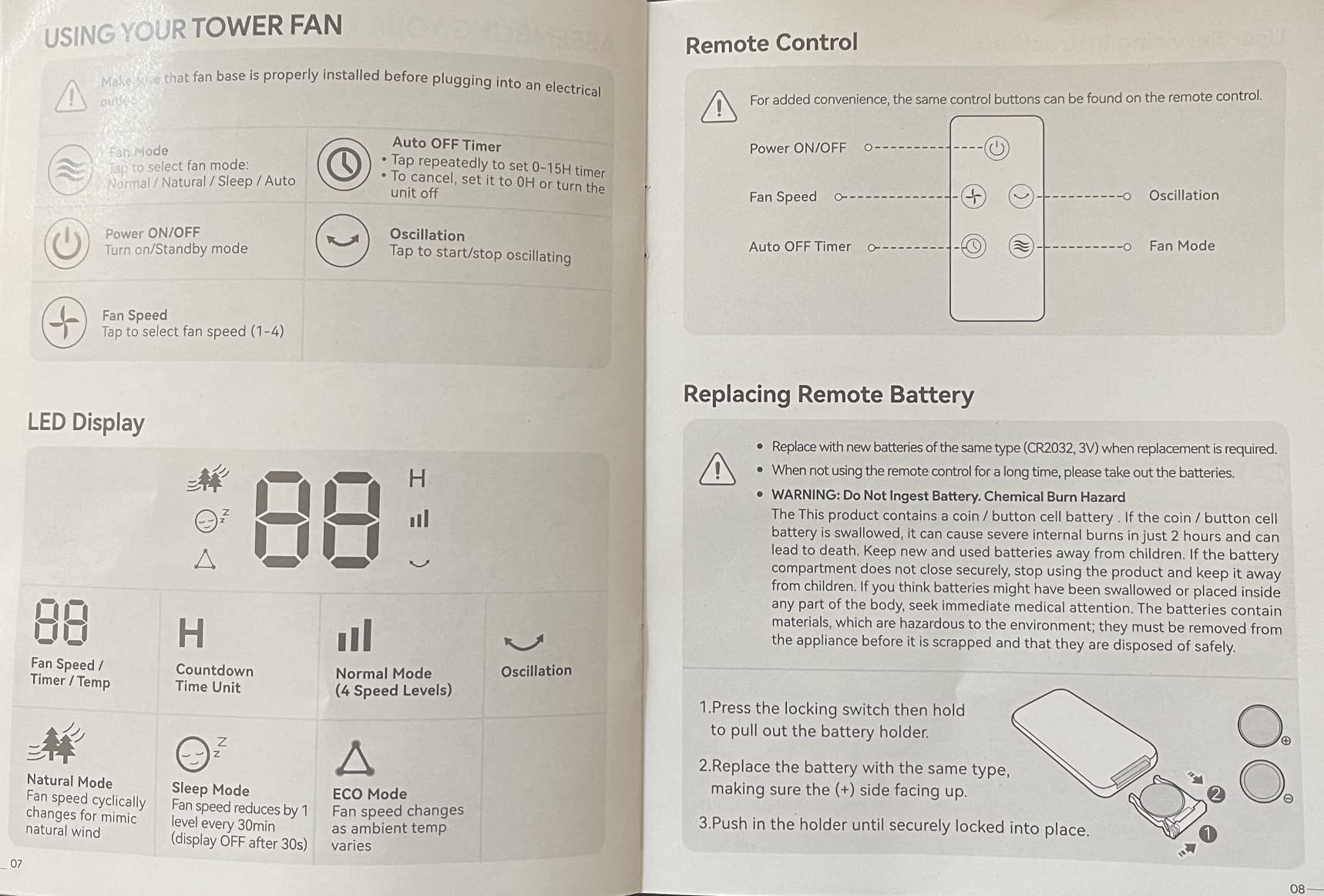 VAGKRI Tower Fan for Bedroom, 42 Inch Quiet Floor Fan with 135° Vertical 90°Oscillation Fans for Indoors, 4 Modes, 4 Speeds, 15H Timers Standing Bladeless Fans with Remote Black customer photo 2