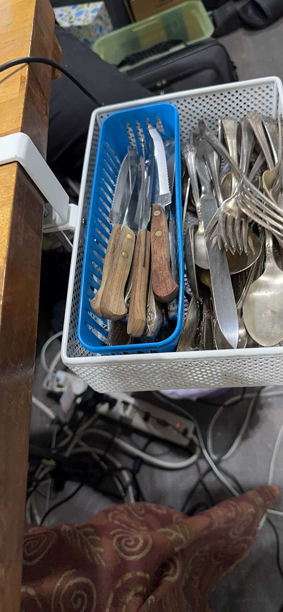 Under Desk Drawer, Clamp on Desk Organizer Hanging Desk Storage Under Table customer photo 1