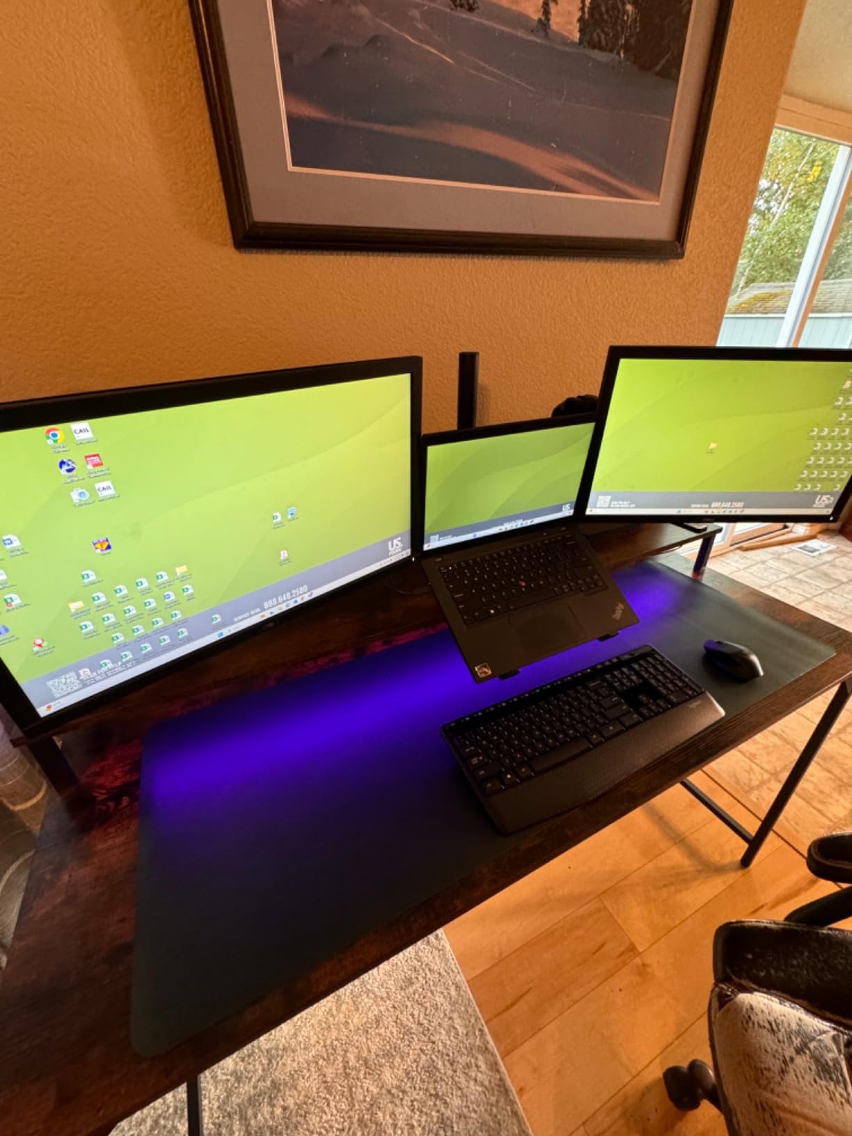 MOUNTUP Dual Monitor and Laptop Mount, Adjustable Monitor Stand for 2 Max 27