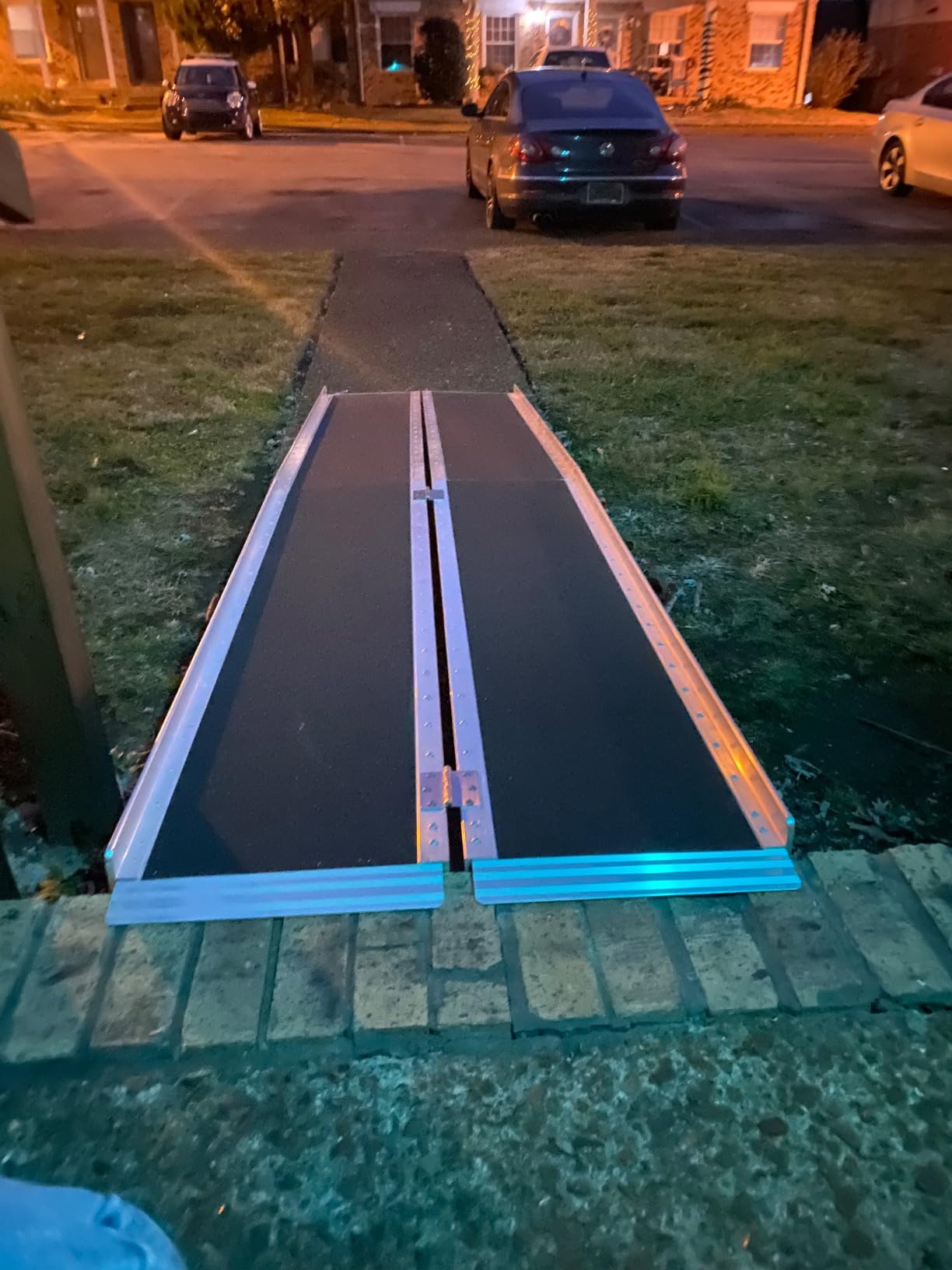 8FT Wheelchair Ramp with Support Legs, Portable Ramps for Home Steps | 800lbs Load-Bearing, Non-Slip, Aluminum, Foldable, Tool-Free Assembly, Easy to store and carry, for Scooters, Stairs, Entry customer photo 2