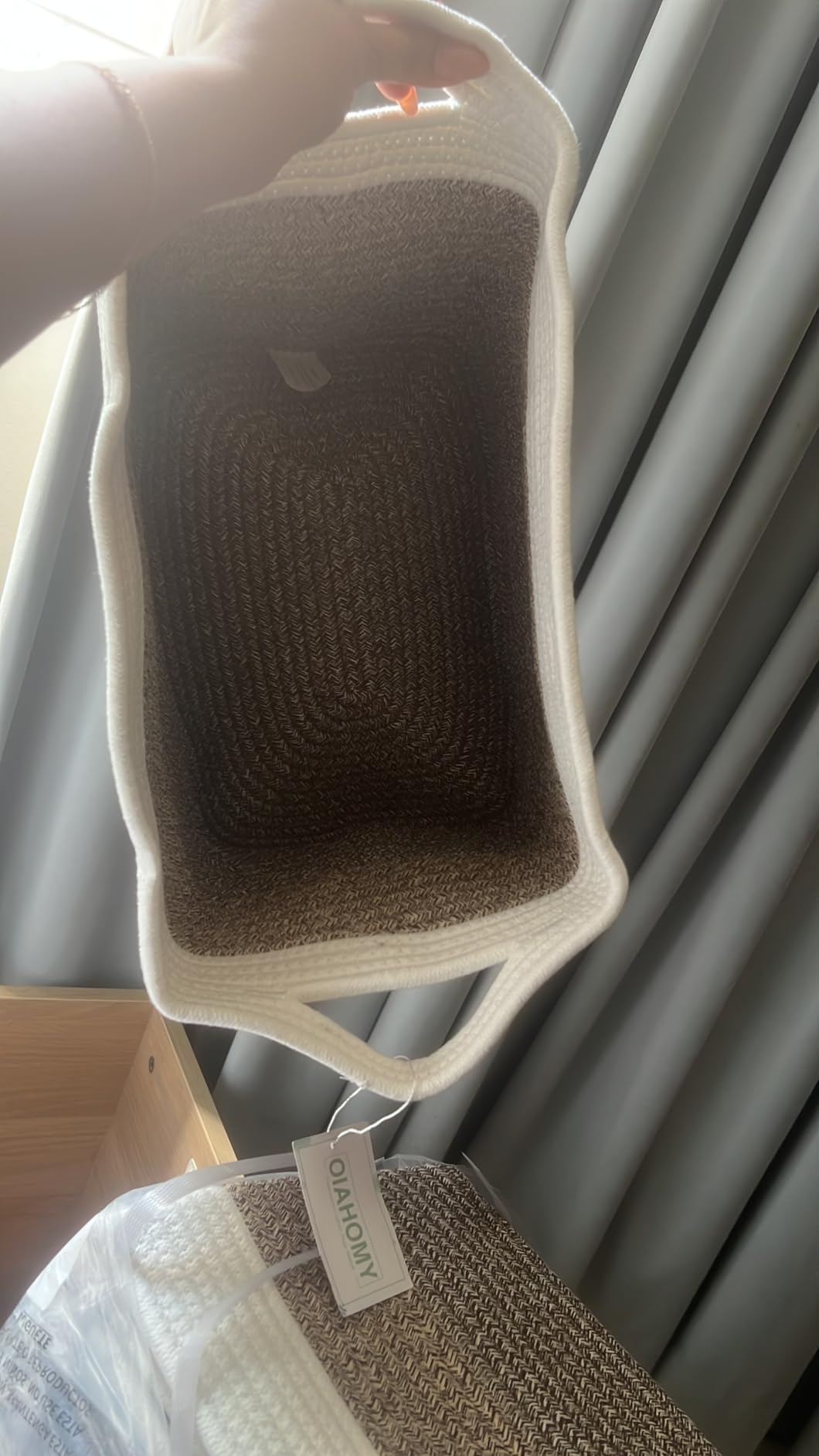 OIAHOMY Cotton Rope Storage Baskets for Organizing Gradient Yellow 3-Pack | 13