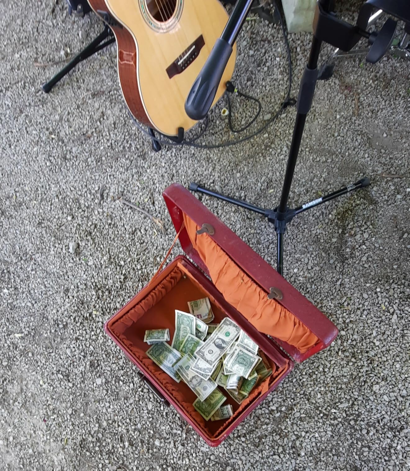Coolmusic Portable Acoustic Guitar Amplifier, for Performers On The Go, Built-in Bluetooth (40W Battery-Powered) customer photo 1