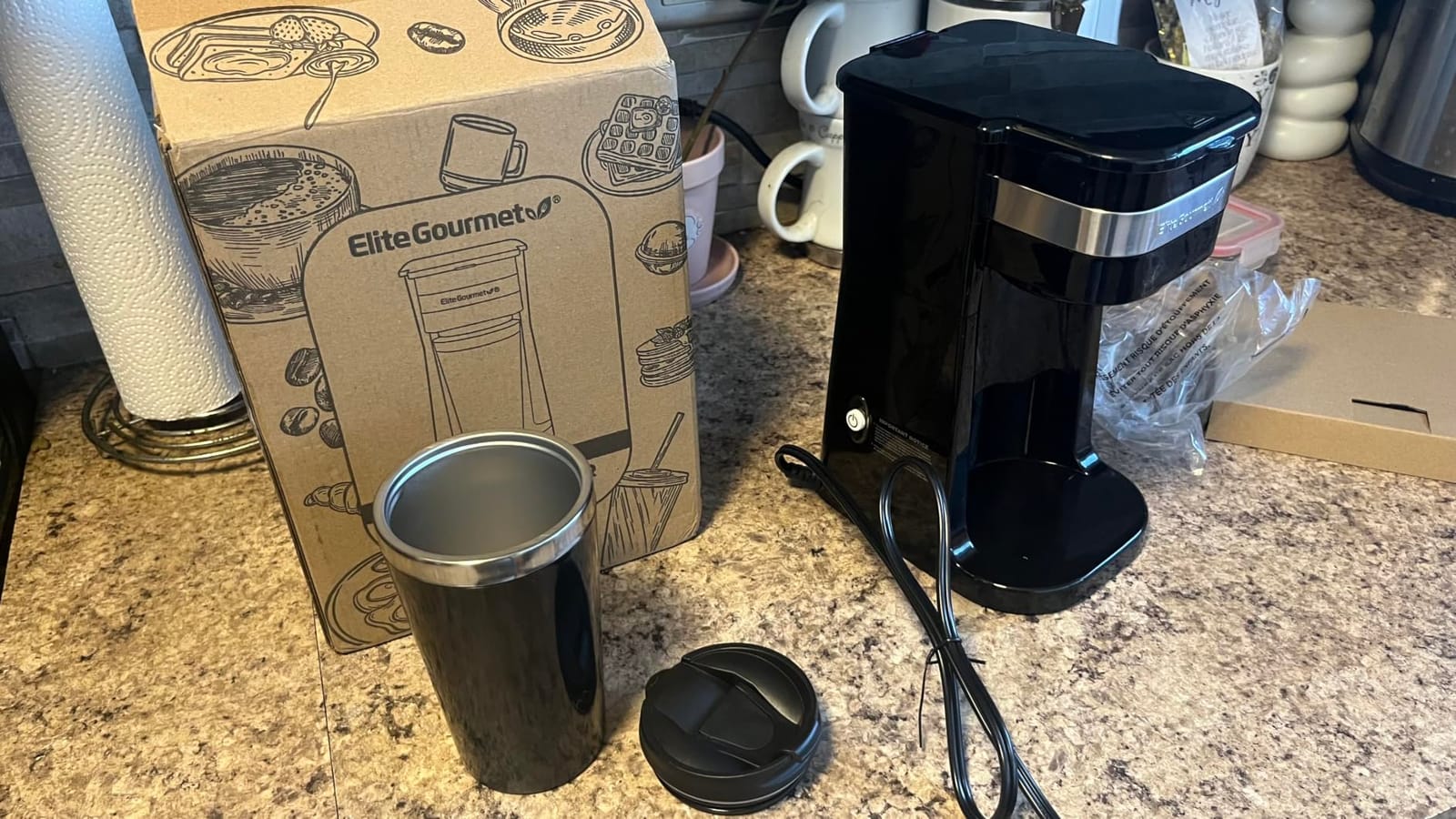 Elite Gourmet EHC113M Personal Single-Serve Compact Coffee Maker, Mint customer photo 2