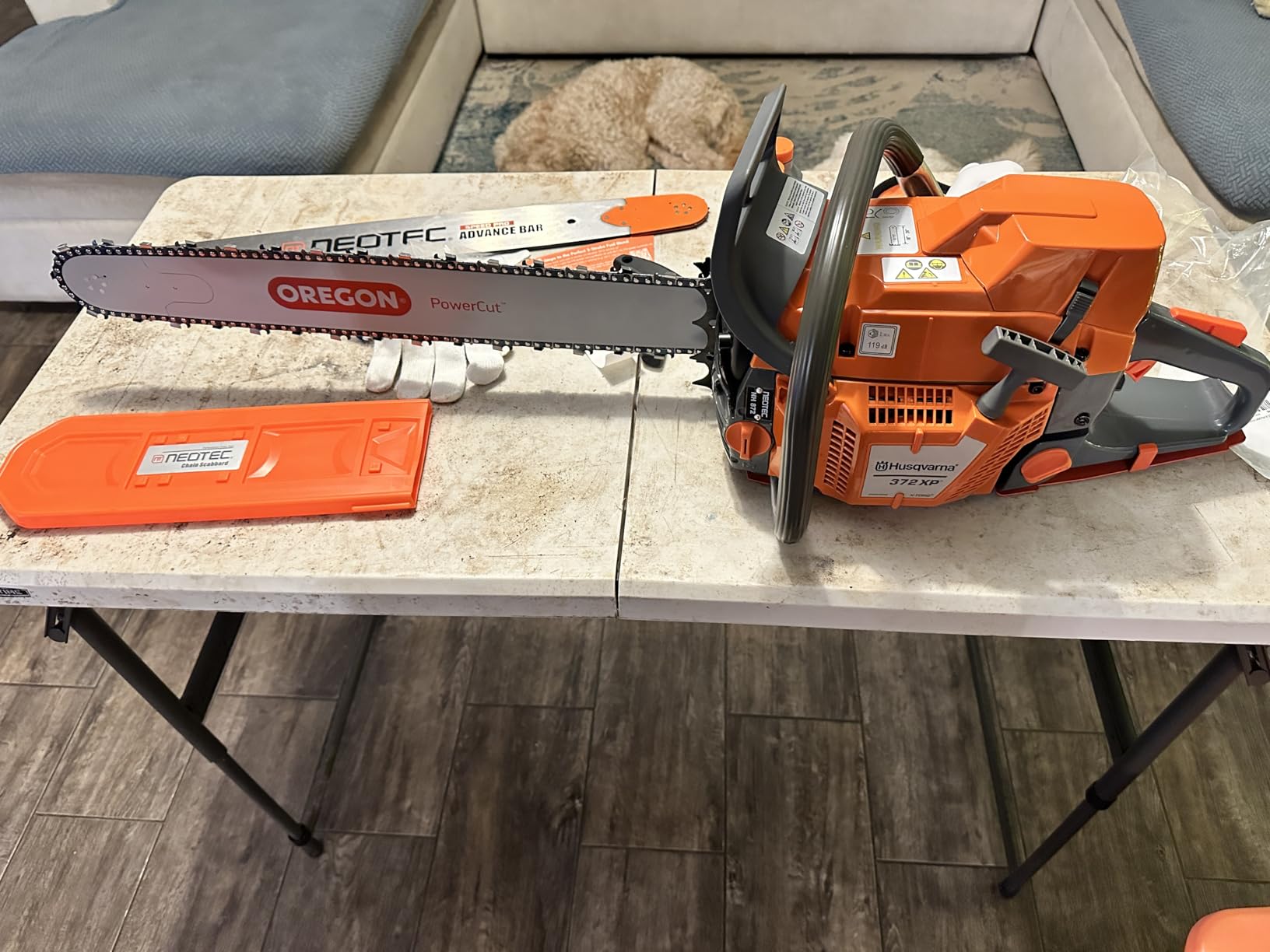 NEO-TEC NH872 24 Inch Gas Powered Chainsaw 71cc Gasoline Chain Saw Power Head 5.3HP Professional Chain Saw Gas All Parts Compatible with Husqvarna 372XP Motosierra De Gasolina for Heavy-duty Forestry customer photo 1
