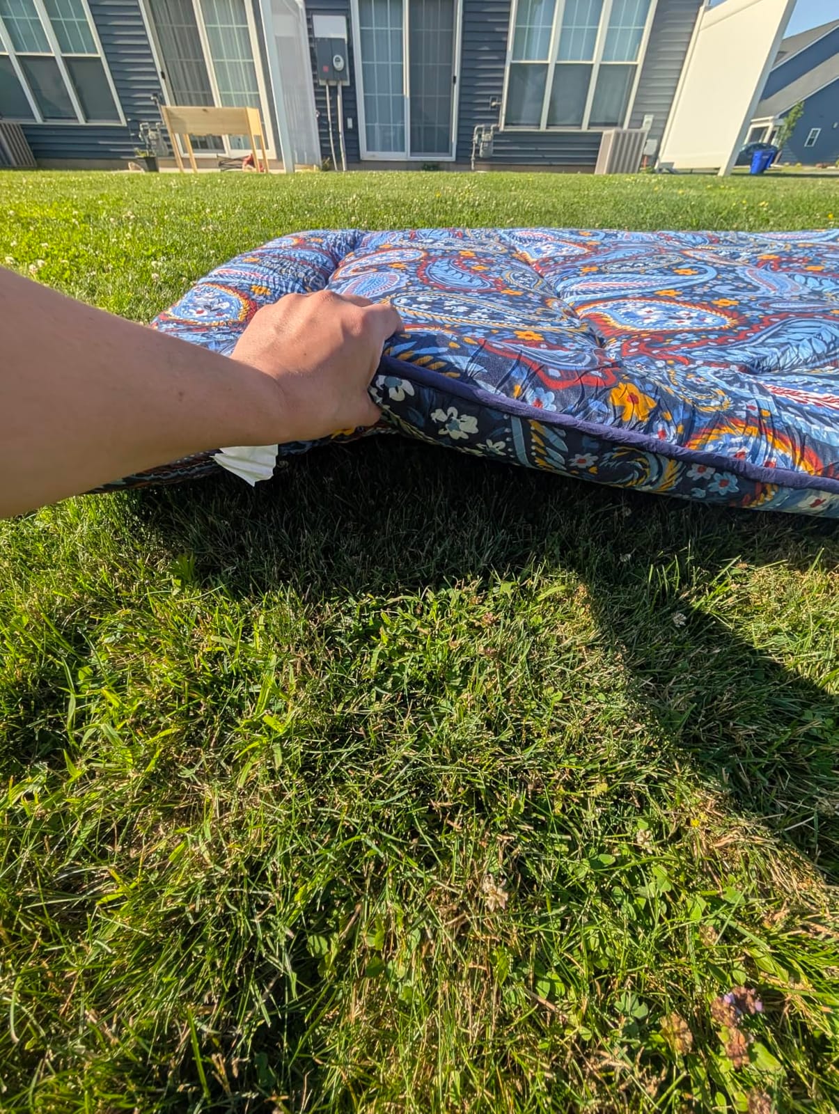 Zelladorra Japanese Floor Mattress, Futon Mattress | Roll Up Tatami Mat with Portable Storage Bag and Washable Cover, Suitable for Camping, Guest Room, Green customer photo 1