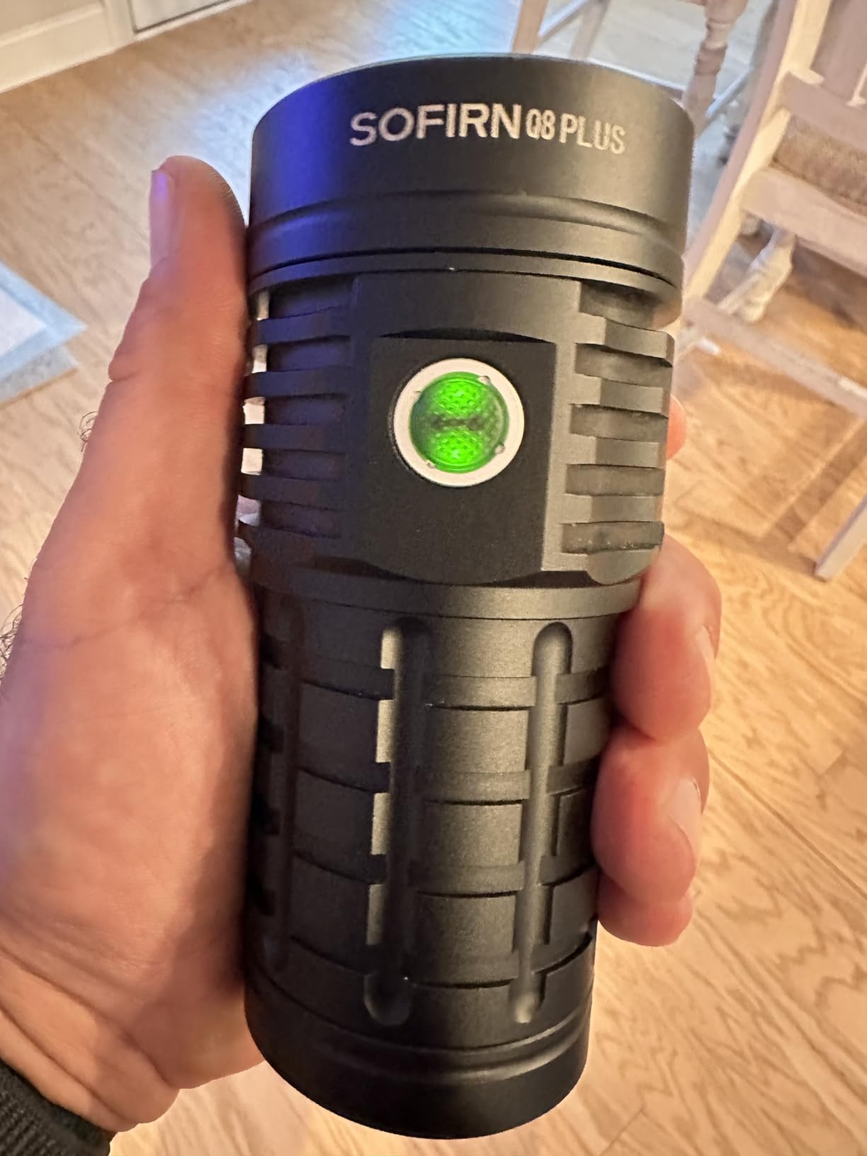 sofirn Q8 Plus Flashlight 16000 Lumens Rechargeable, Powerful Searchlight | High output LED with USB-C charging. Handheld searchlight for camping, search and rescue, work. customer photo 2