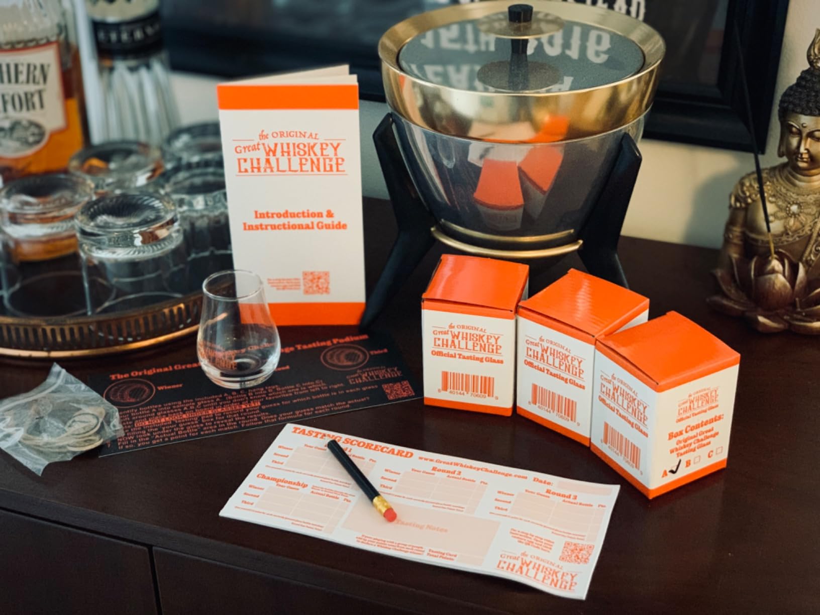 The Original Great Whiskey Challenge Bar Tasting Taste Test Kit - Blind Bourbon Spirits Ultimate Tasting Game - Bourbon Whiskey Vodka Rum Wine Tasting Set customer photo 2