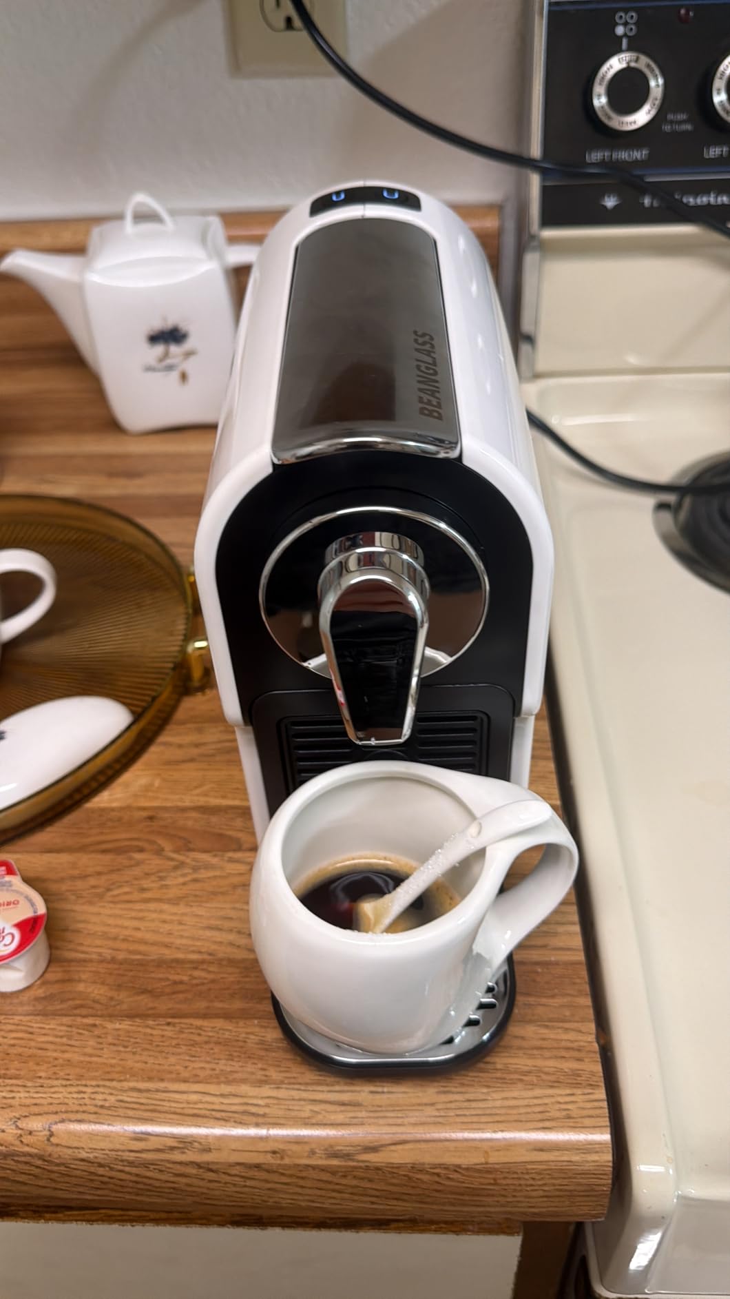 beanglass Espresso Pod Machine for Home, Capsule Coffee Maker for NS Original Pods, 20 Bar High Pressure Pump, 22oz Removable Water Tank, Adjustable Cup Tray, 1350W customer photo 2