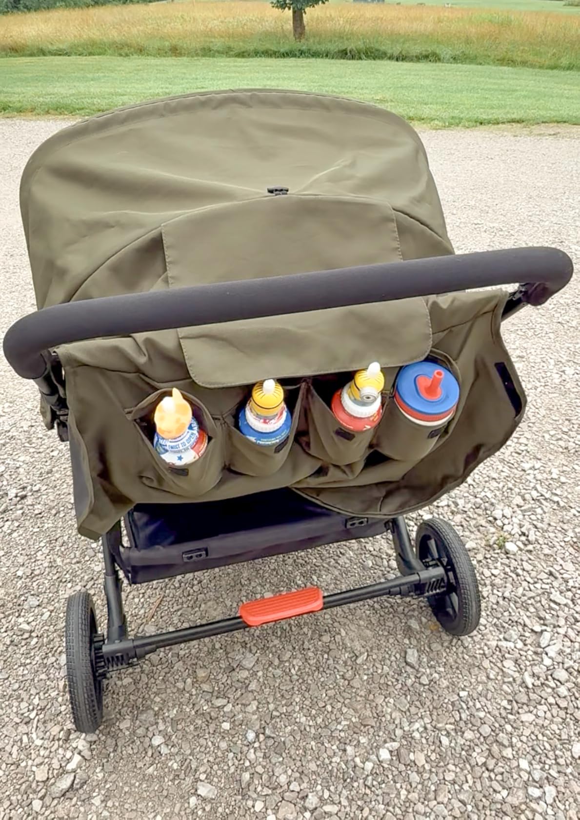 Familidoo H4E Quad Stroller Wagon for Kids, 4-Seater Daycare Baby Stroller with 5-Point Safety Harness, Lightweight & Foldable with All Reclining Seats, Double Canopy & Rain Cover - All-Terrain Wheels customer photo 1