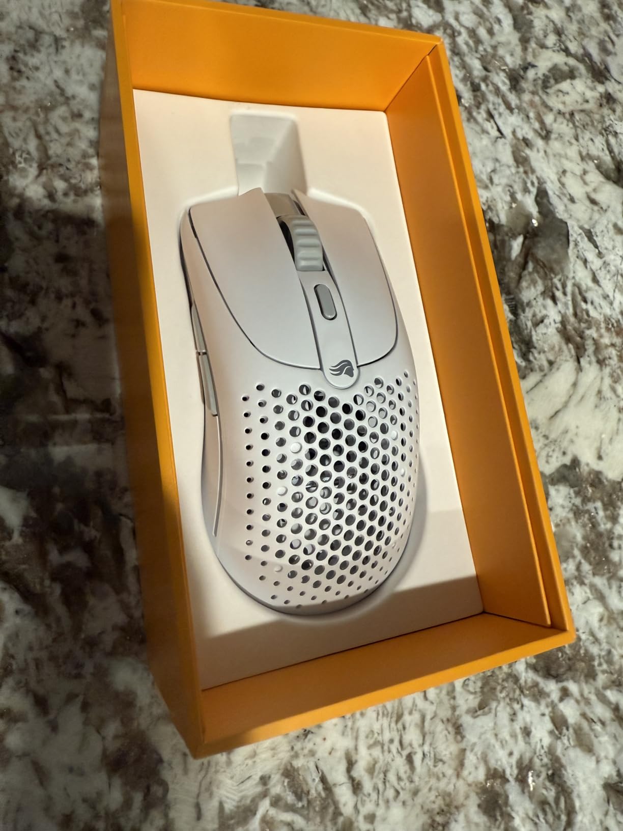 Glorious Gaming Model O 2 Wireless Gaming Mouse - Hybrid 2.4GHz & Bluetooth Wireless, 68g Superlight, Long Battery Life, 26k BAMF 2.0 Sensor, RGB, Ambidextrous, 6 Buttons, PTFE Feet - White customer photo 1
