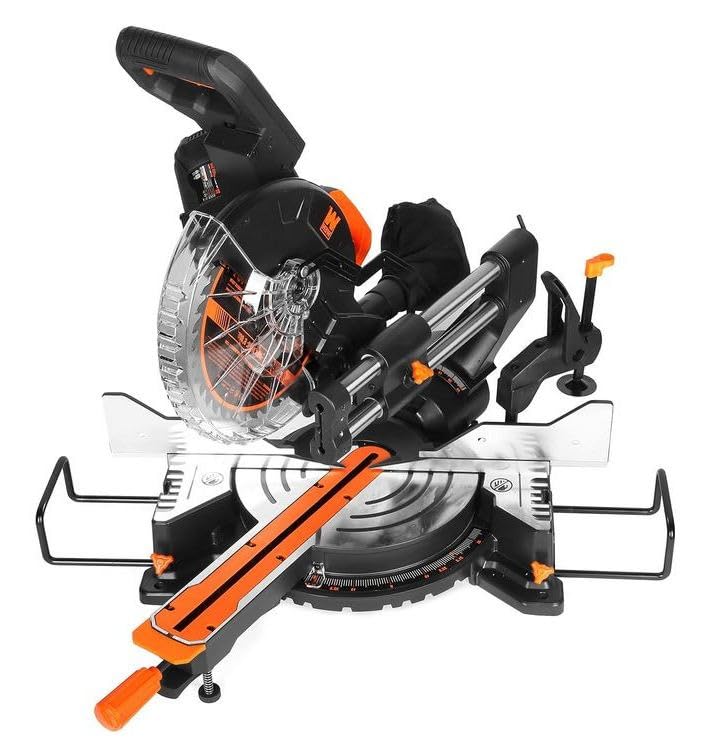 WEN MM1015 15-Amp 10-Inch Dual Bevel Sliding Compound Miter Saw with LED Cutline Multi-color customer photo 2