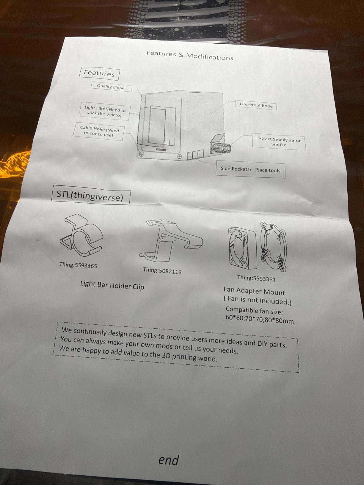 3-in-1 Multifunctional 3D Printer Enclosure Laser Engraver Eye Protective Shield Cover Resin 3D Printer Fireproof Tent with Fume Extractor Smoker Absorber Filament Dryer Dust Cover (3in1 Tent) customer photo 2