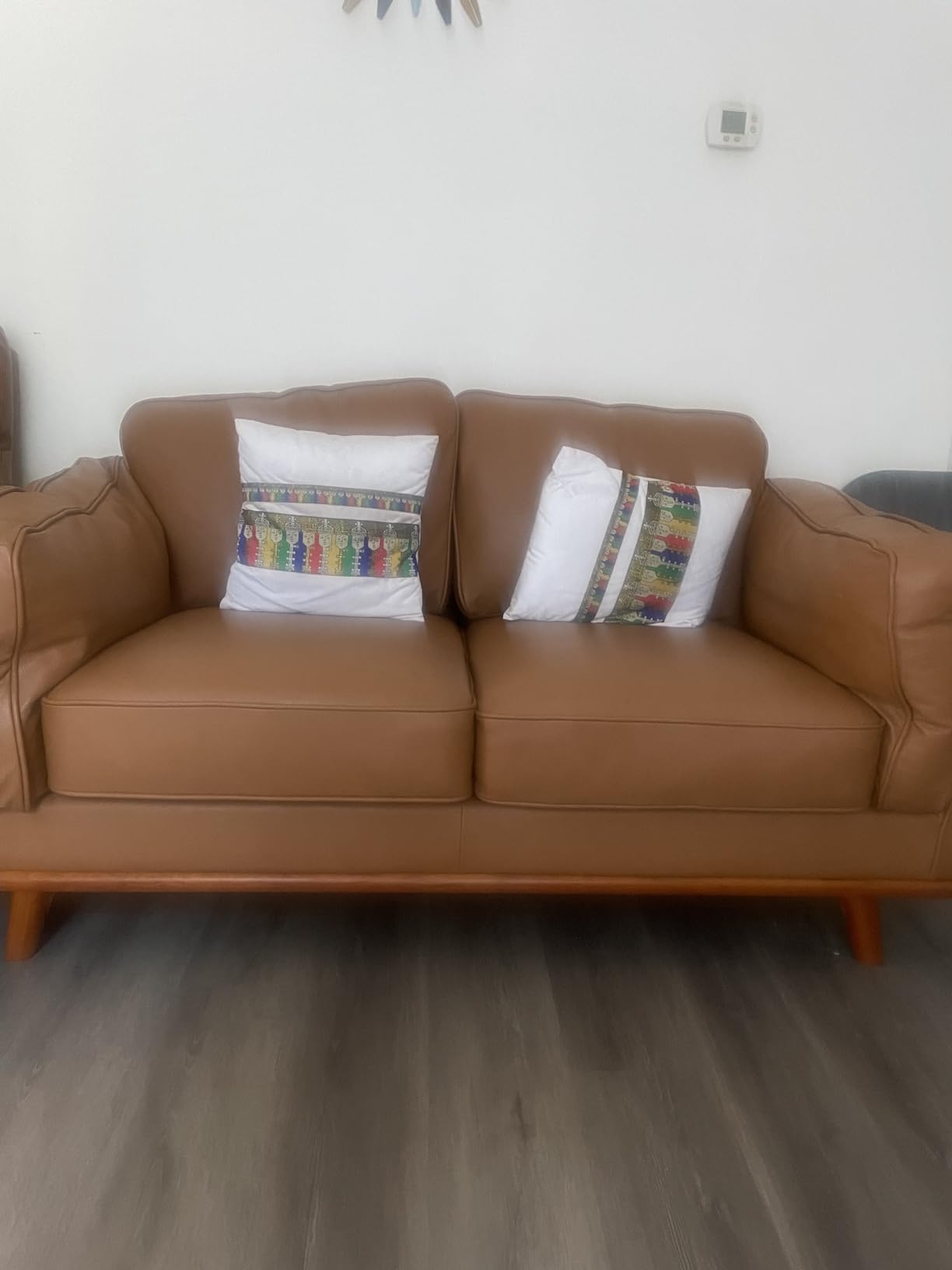 Valencia Artisan Full Leather Loveseat Sofa 66