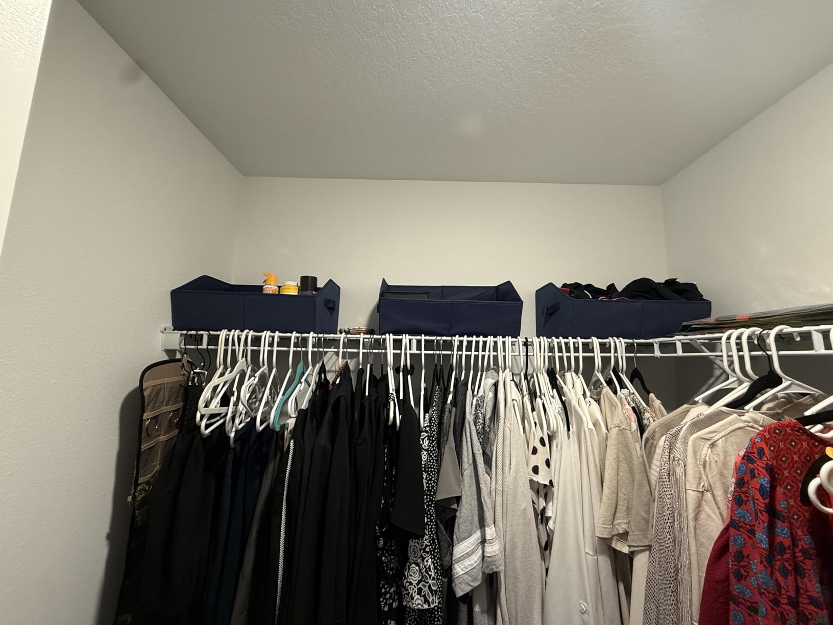 Homsorout Closet Organizers Bins 6 Packs - Large Closet Shelf Organizer with Handles, Fabric Trapezoid Storage Bins, Collapsible Storage Cubes for Clothes, Towels, Light Gray customer photo 1