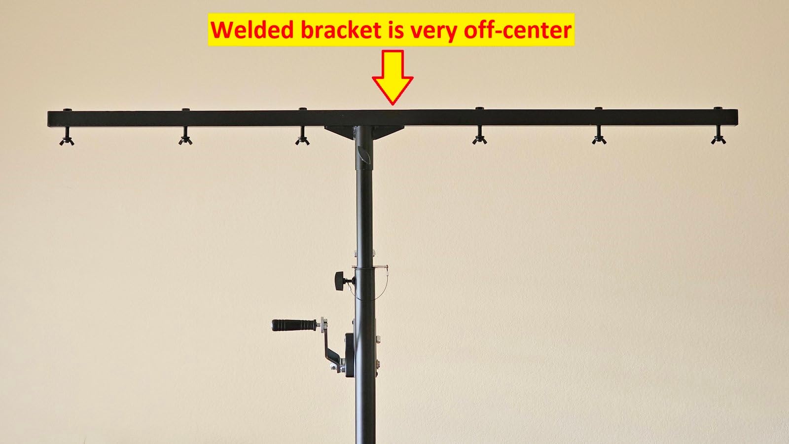 GEARit LED Light Stand With 5 Ft. T-Bar for 6 PAR Lights, Hand Crank, Heavy-Duty Tripod With Metal Joint, Pro-Grade Portable Design for DJ Lighting, Bands, Venues and Stages customer photo 2