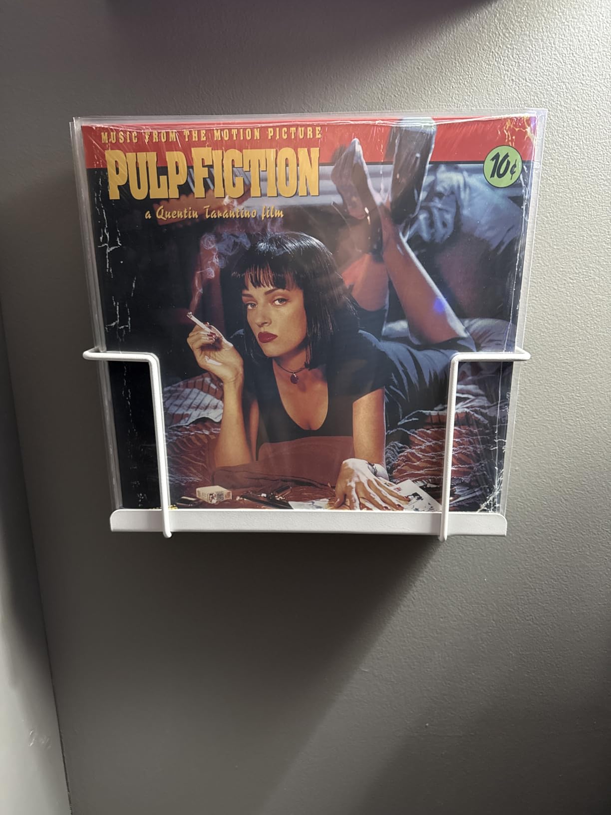 Vinyl Record Storage Wall Mount Display Shelf - Matte Black 2-Pack | Premium one-piece solid-steel record holder - Holds 15 LPs per shelf - Gallery-style album art - Designed in Australia customer photo 1