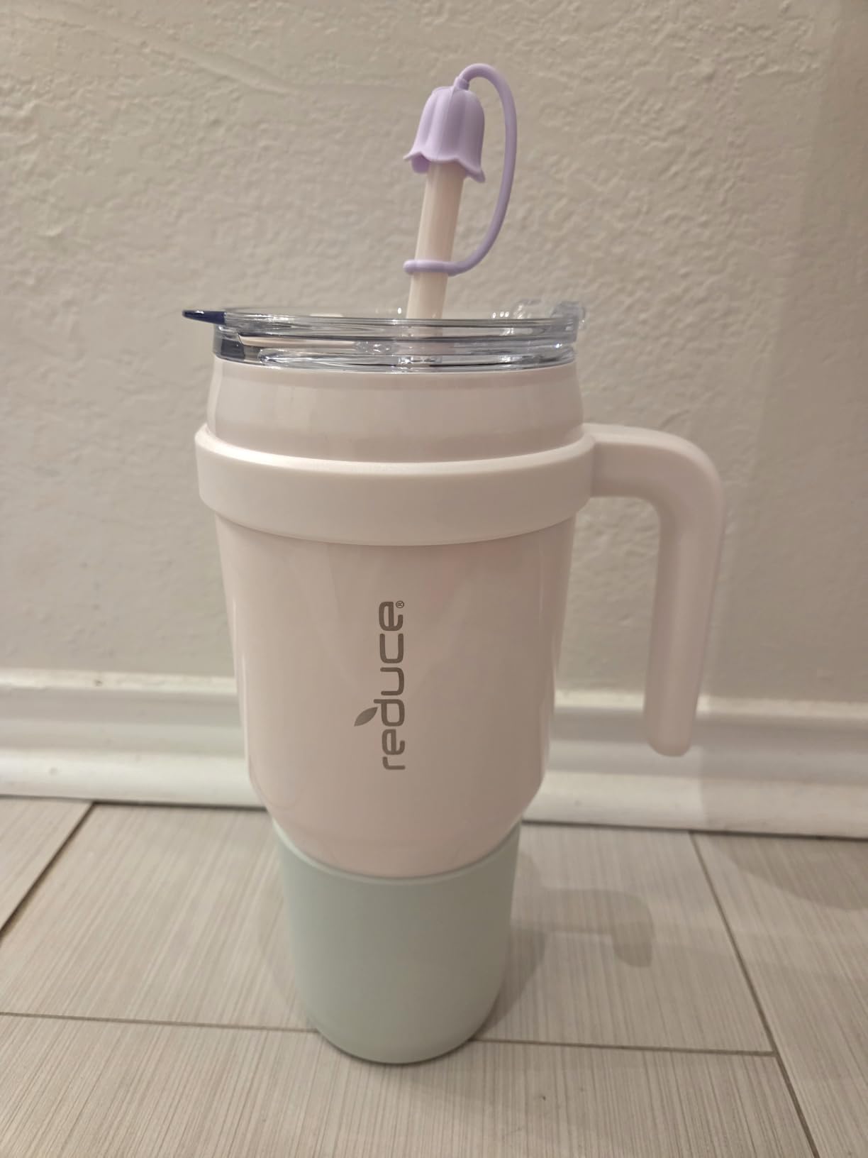 REDUCE Cold1 40 oz Tumbler with Handle - Vacuum Insulated Stainless Steel Water Bottle for Home, Office or Car, Reusable Mug with Straw or Leakproof Flip Lid, Keeps Drinks Cold All Day-Gloss Sea Glass customer photo 1