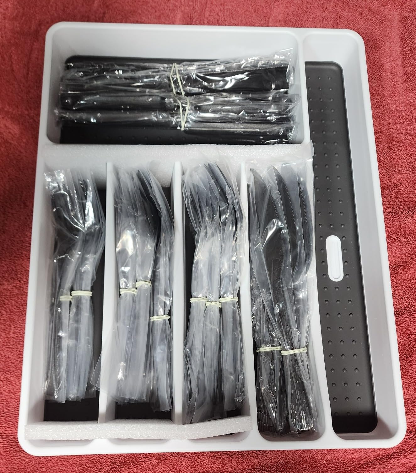49-Piece Silverware Set with Organizer, Heavy Duty Stainless Steel Flatware Set for 8, Cutlery Utensil Sets with Steak Knives, Rust-proof, Mirror Polished, Dishwasher Safe, Heavy Duty customer photo 2