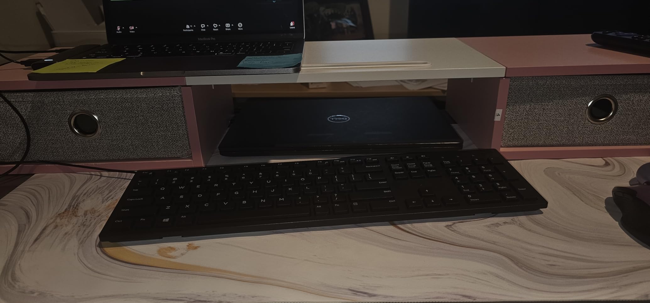 WESTREE Dual Monitor Stand Riser with Two Drawers, Extra Large Storage Monitor Stand for 2 Monitors, Desktop Oraganizer Stand for Computer,Laptop,Screen,Printer,TV customer photo 2