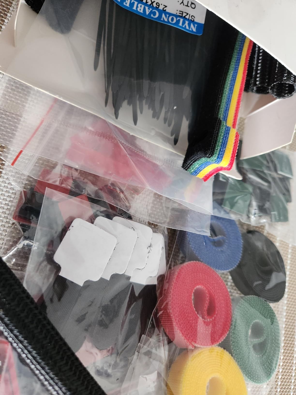 ELII 300PCS Cable Management Kit,4 Cable Sleeve 35 Cable Clips customer photo 2