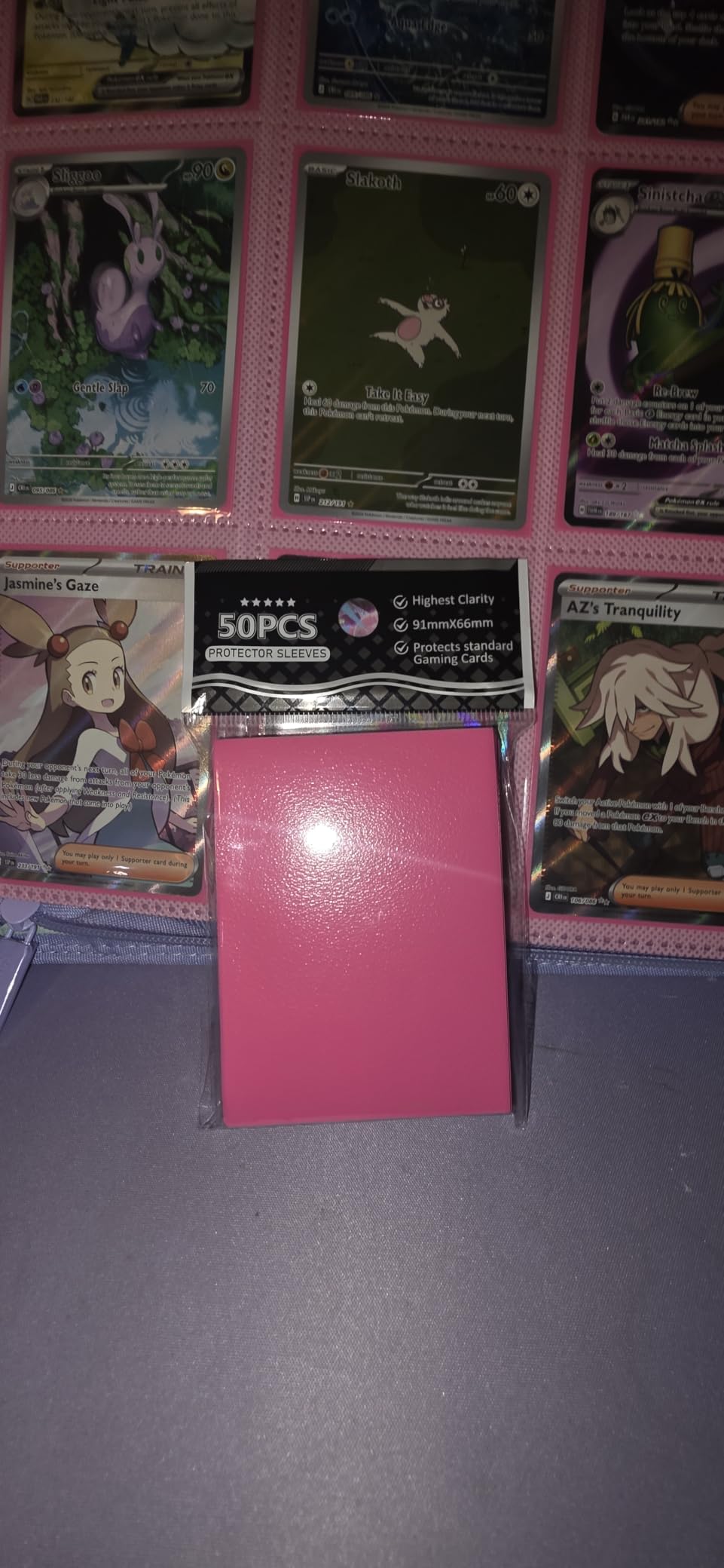 White Matte Card Sleeves for MTG, 300 Pieces Perfect Fit Standard Card Sleeves for Trading Card Sports Cards Baseball Cards TCG, Card Protector for Mini Photo, Sturdy and Nice Shuffling customer photo 1