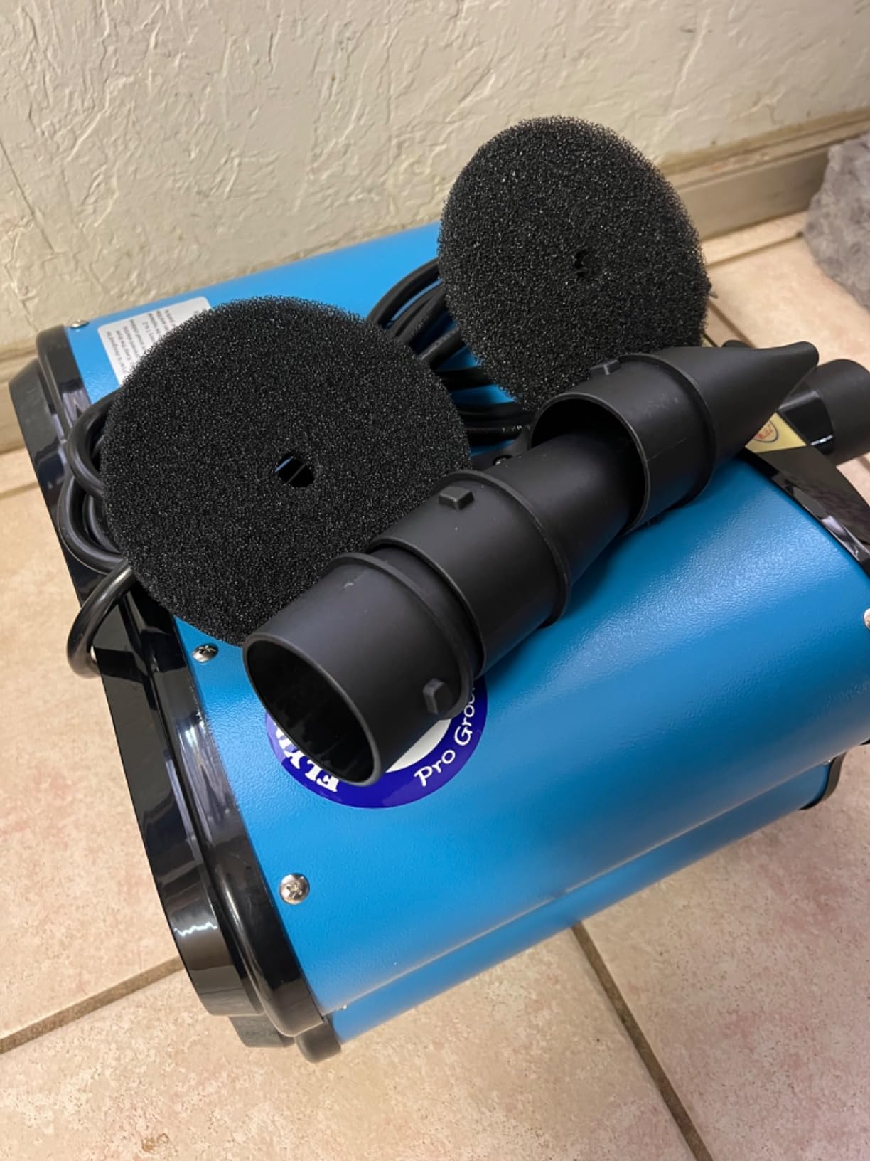 Flying Pig Double Motor High Performance Dog Pet Grooming Dryer (Teal Blue) customer photo 1