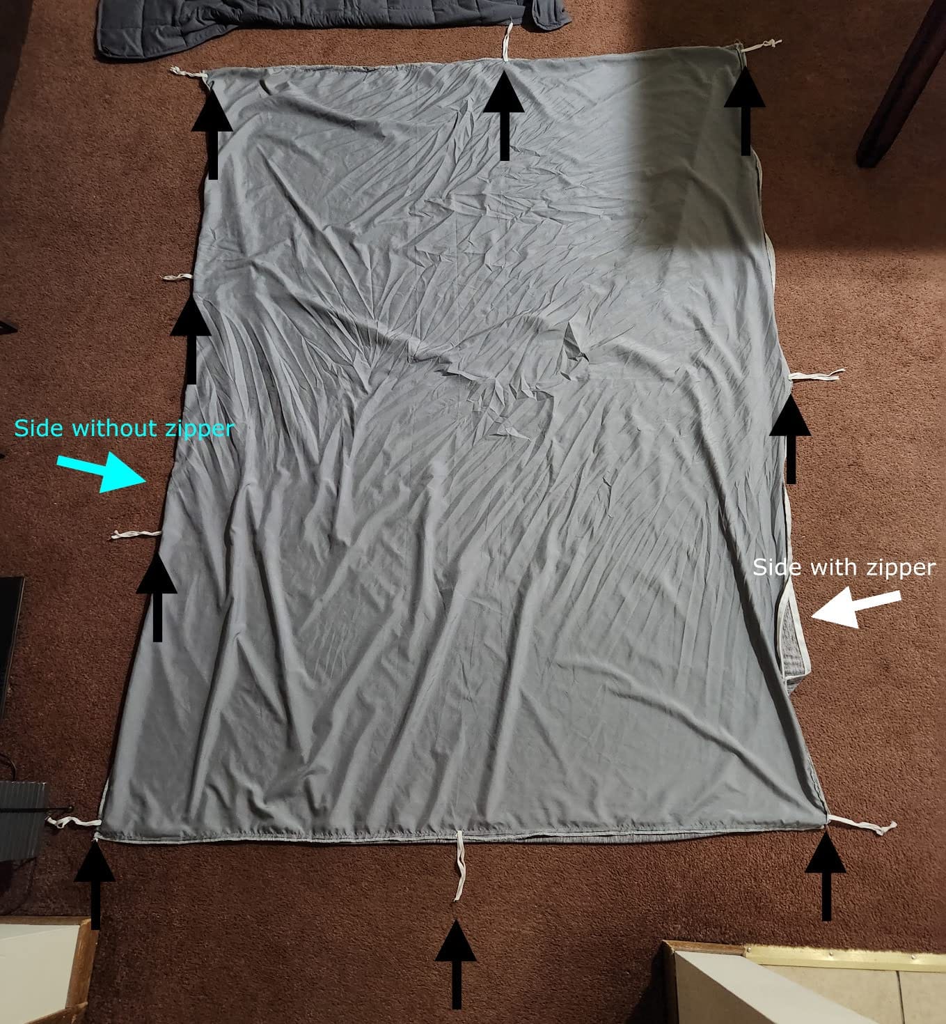 EXQ Home Weighted Blanket Cover 41x60-Twin Size Premium Soft for Kids Weighted Blanket with Zipper,Machine Washable Duvet Cover for Hot Sleeper in Summer(Grey,Duvet Cover Only) customer photo 1
