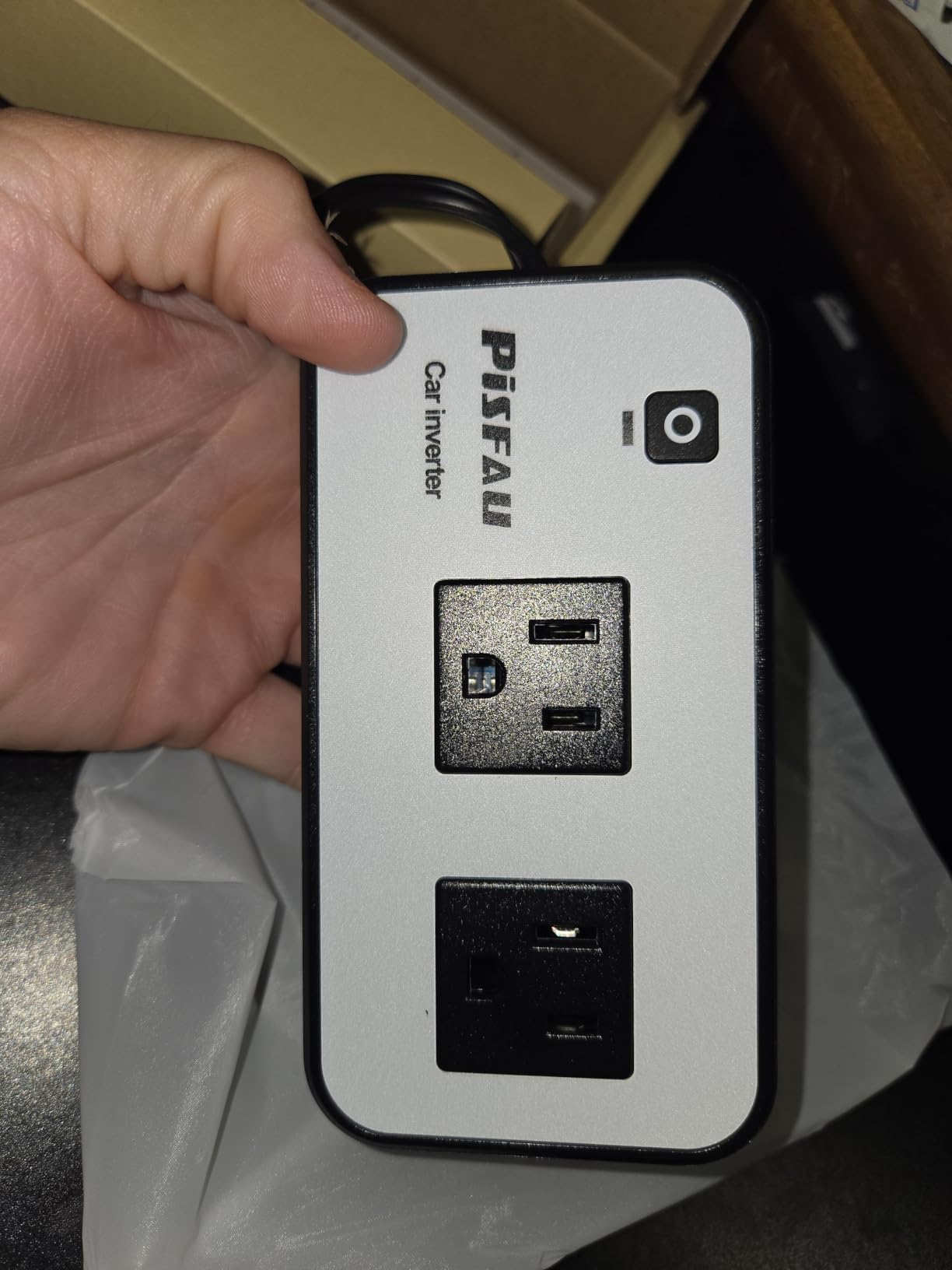 PiSFAU 200W Car Power Inverter - DC 12V to 110V AC Car Plug Adapter Outlet customer photo 2