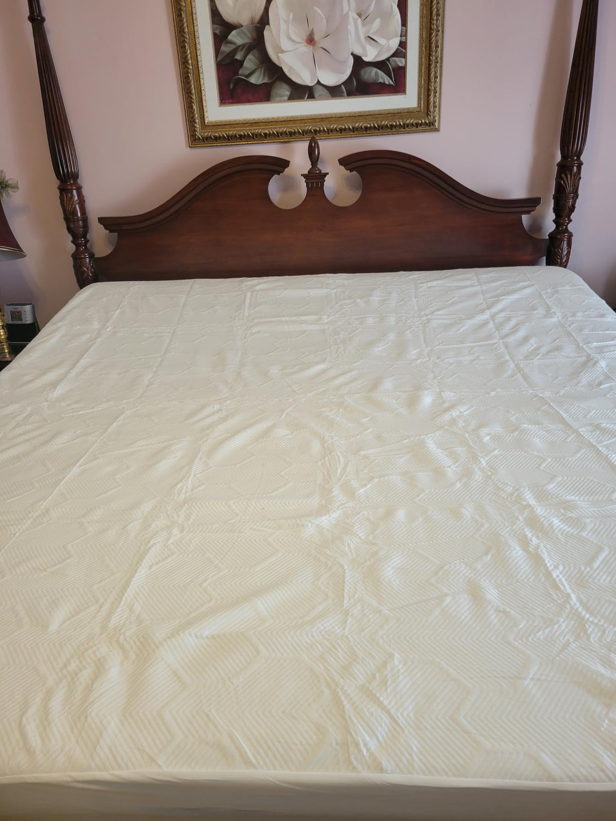 Queen Size Waterproof Mattress Protector, 40% Rayon Derived from Bamboo Cooling Mattress Pad Cover, 3D Air Fabric Breathable Mattress Pad Fitted with Deep Pocket 6