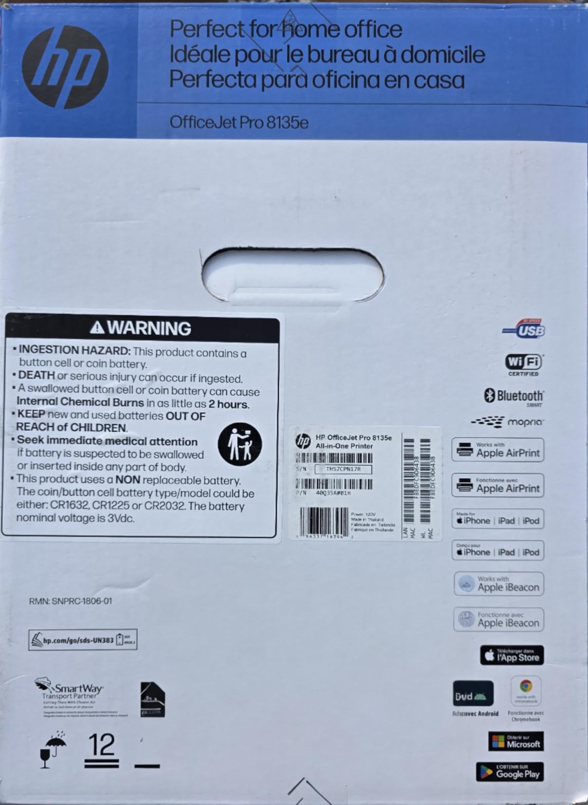 HP OfficeJet Pro 8135e Wireless All-in-One Color Inkjet Printer, Print, scan, Copy, fax, ADF, Duplex Printing Best-for-Home Office, 3 Month Instant Ink Trial Included, AI-Enabled (40Q35A) customer photo 1