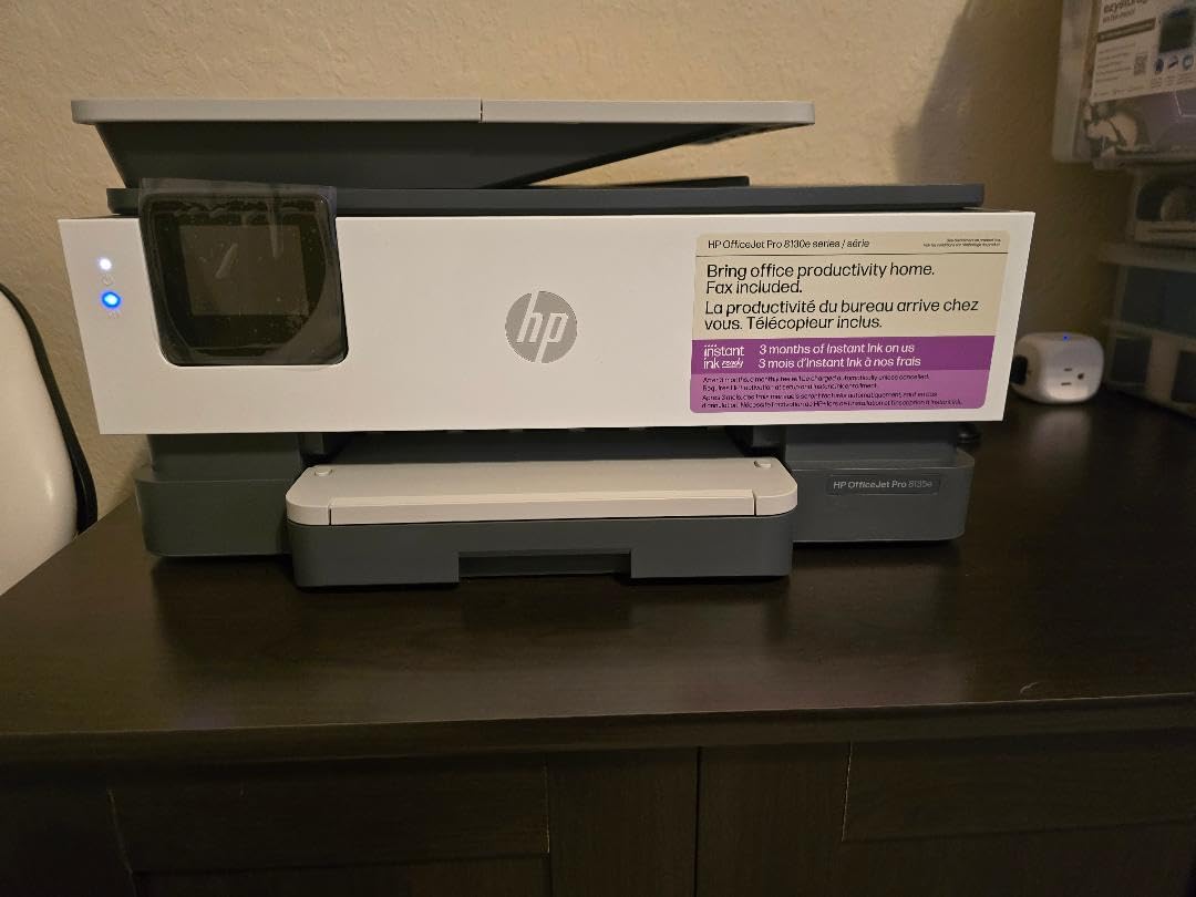 HP OfficeJet Pro 8135e Wireless All-in-One Color Inkjet Printer, Print, scan, Copy, fax, ADF, Duplex Printing Best-for-Home Office, 3 Month Instant Ink Trial Included, AI-Enabled (40Q35A) customer photo 2