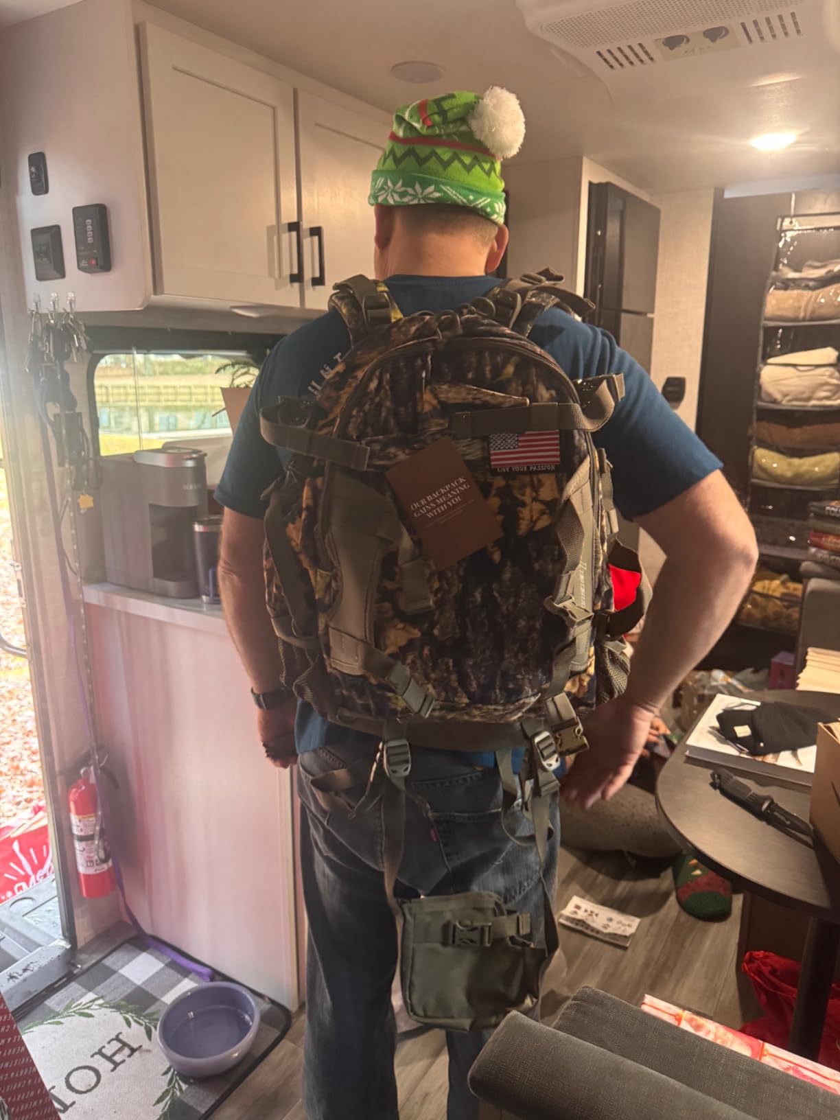 YVLEEN Hunting Backpack, Waterproof Camo Day Pack with Rifle & Bow Holder customer photo 2