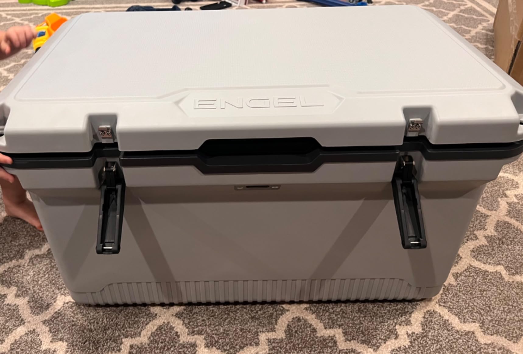 ENGEL 60 QT Ultra-Light Injection Molded Cooler - Ice Chest Keeps Ice up to 7 Days - Cooler Includes Wire Basket, Divider and Built-in Bottle Opener customer photo 2