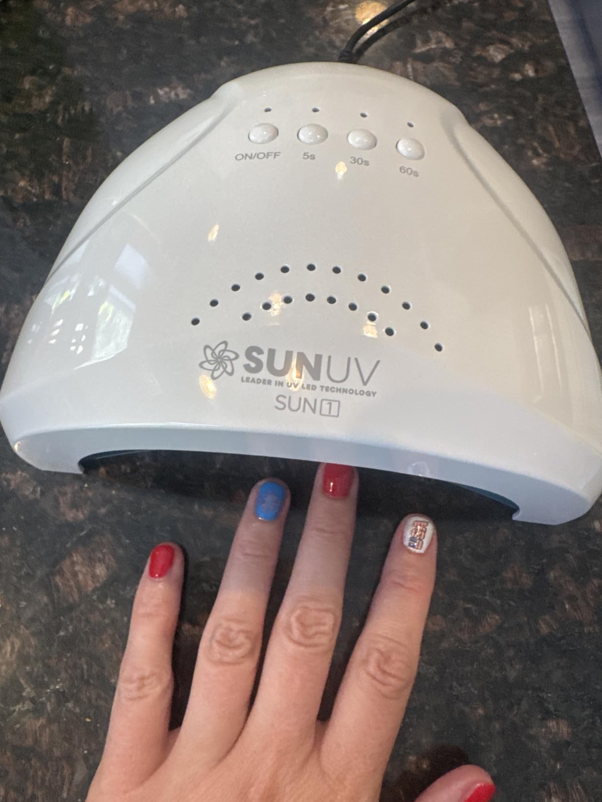 SUNUV UV Light for Gel Nails, Professional UV LED Nail Lamp SUNONE Pink | 30 LEDs Fast Curing Lamp for All Gel Nail Polishes, 3 Timers, Auto Sensor, Removable Base, Home DIY Salon Tool, Ideal Gift customer photo 2
