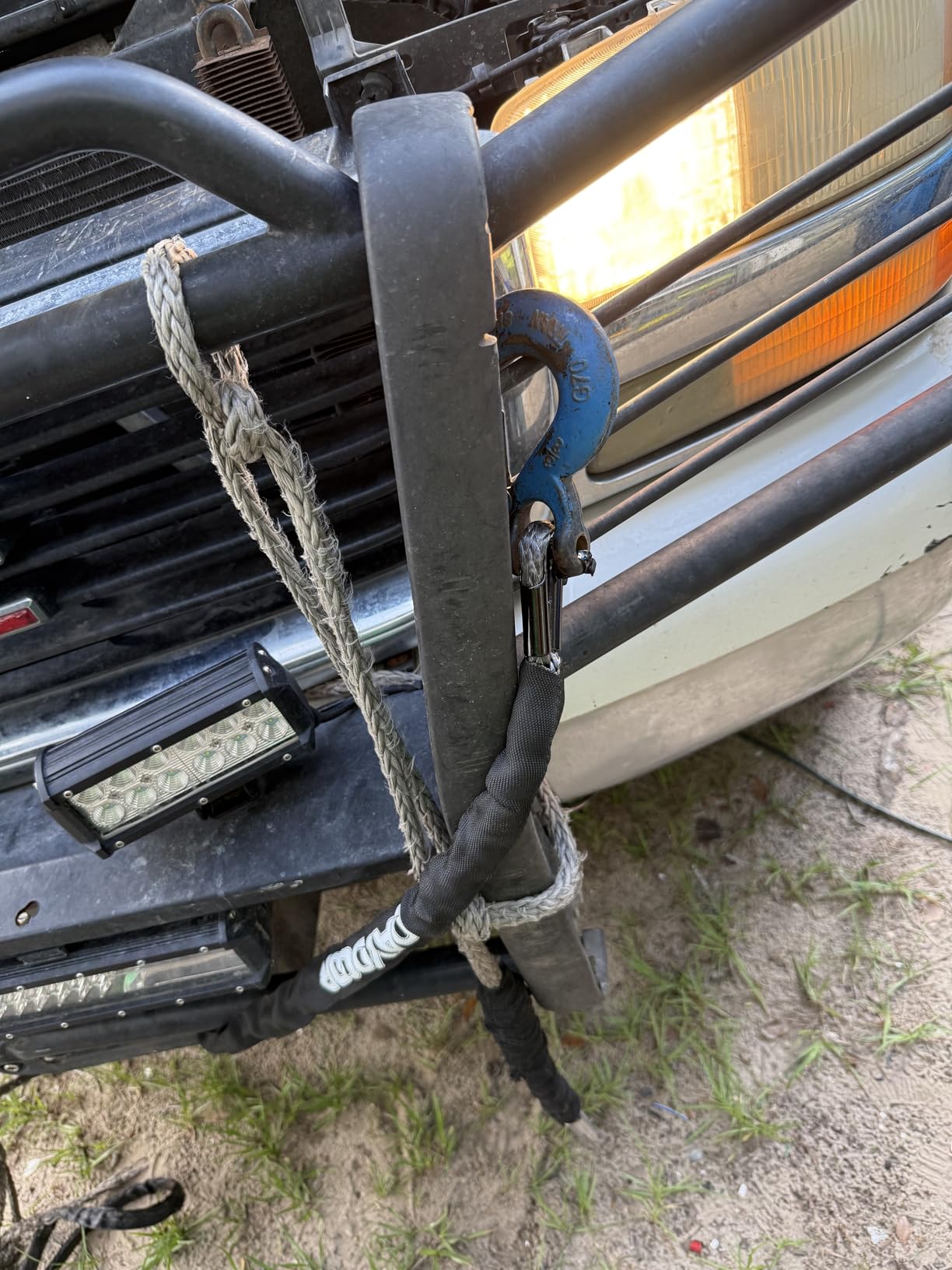 DAYDOOR Synthetic Winch Rope, 1/4in x 50ft 10,000Lbs, Gray customer photo 1