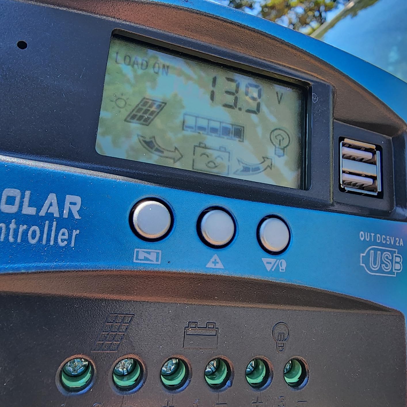 30A PWM Solar Charge Controller, 12V 24V Dual USB Solar Panel Battery Intelligent Regulator with LCD Display, Auto Parameter Adjustable, Timer Setting, Multiple Load Control Modes customer photo 2