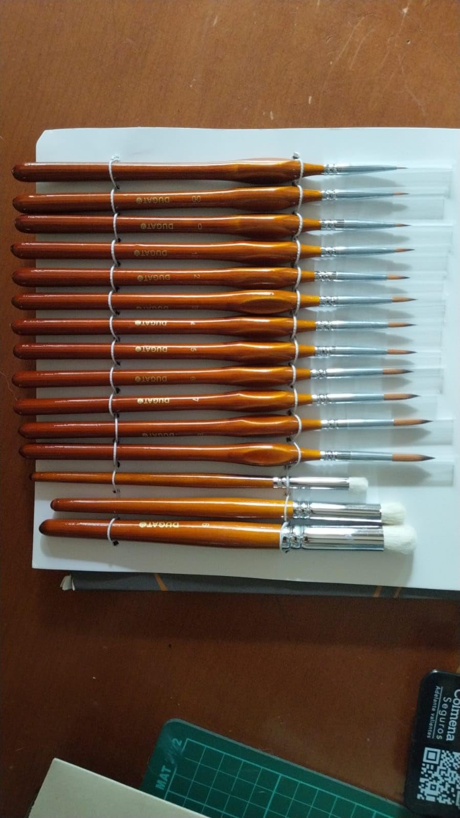 DUGATO Miniature & Dry Brush Set, Brown Model Brush for Warhammer, 15-Piece customer photo 2