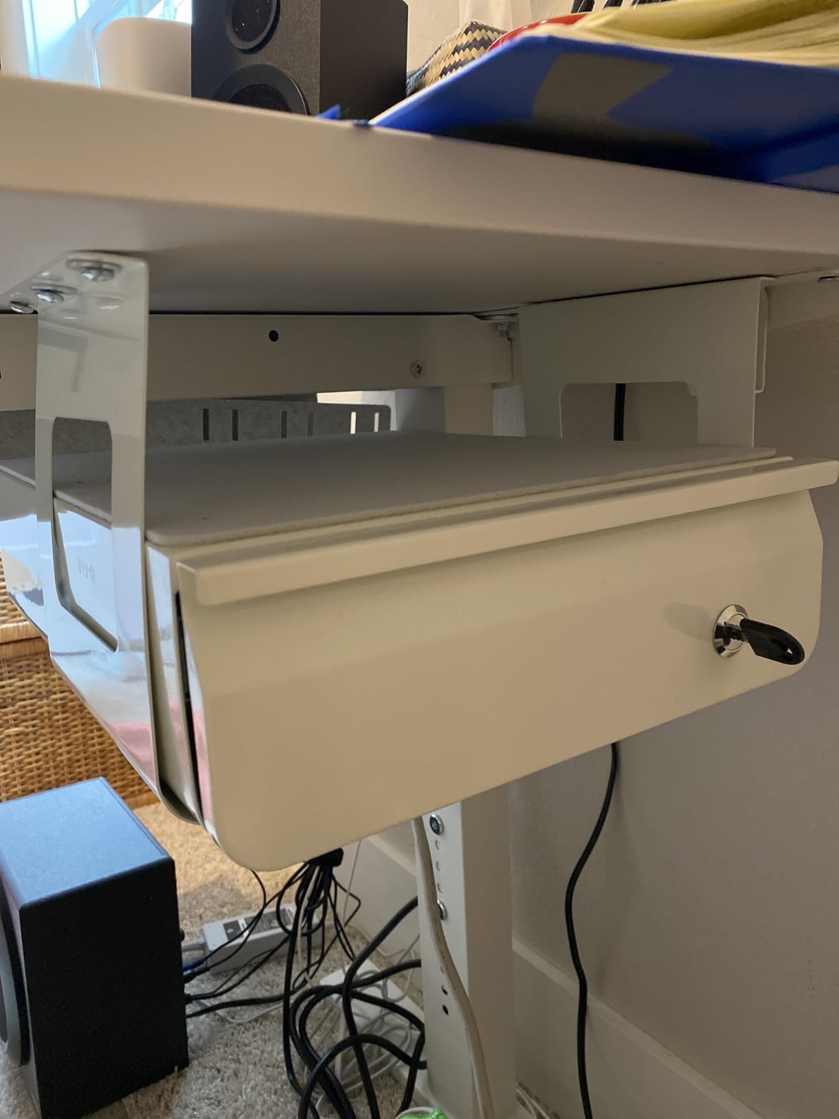VIVO Black 12 x 14 inch Under Desk Double Stacked Drawers, DESK-AC03L-2B customer photo 2