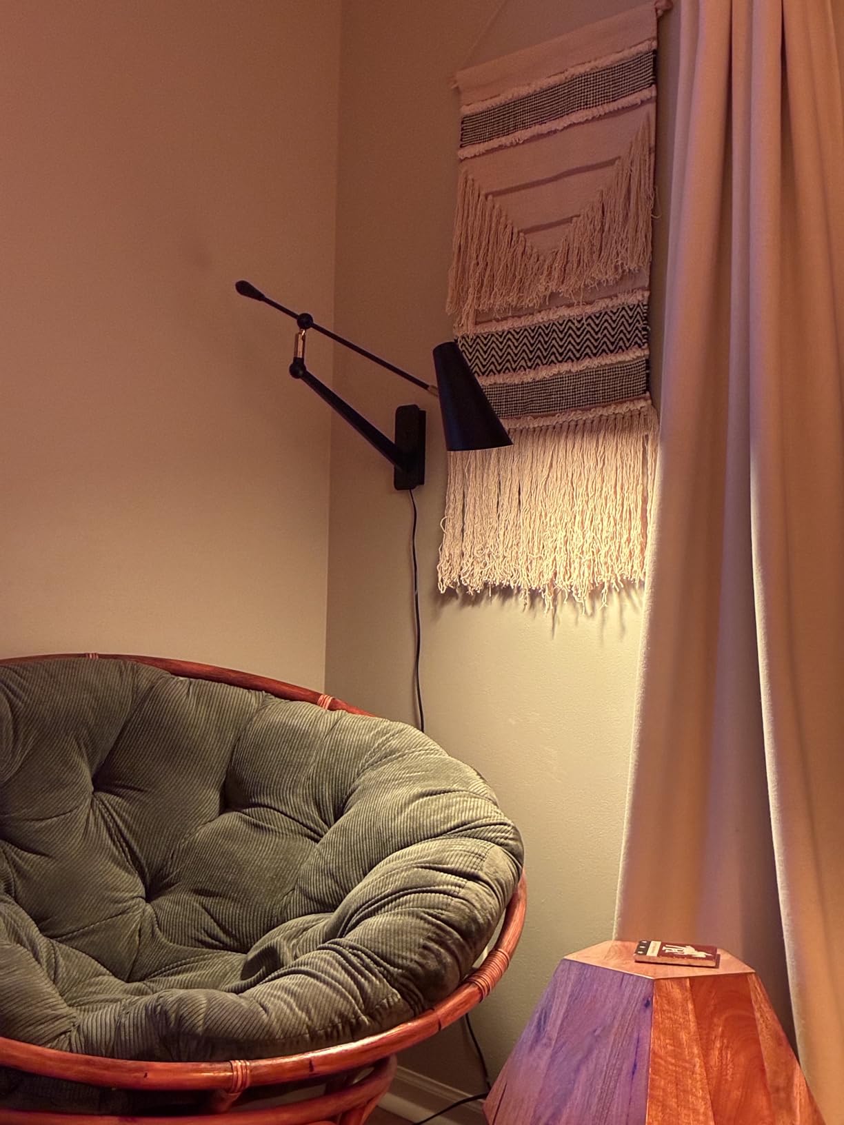 Adjustable Directional Plug in wall Light Swing arm, Unique Long Pole wall Lamps for Living Room Sofa Background Wall, Movable Retro Style Dining Table Large wall Mount lamp, E26 Base customer photo 1