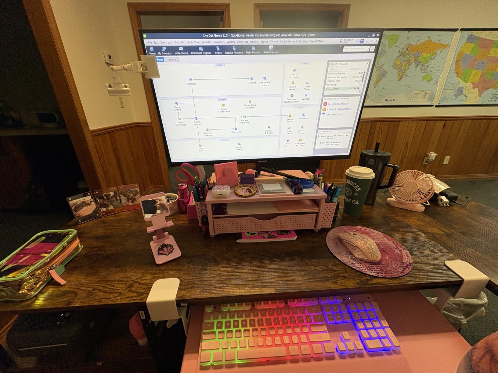 BONTEC Under Desk Keyboard Tray, Pull-Out Keyboard & Mouse Platform customer photo 2