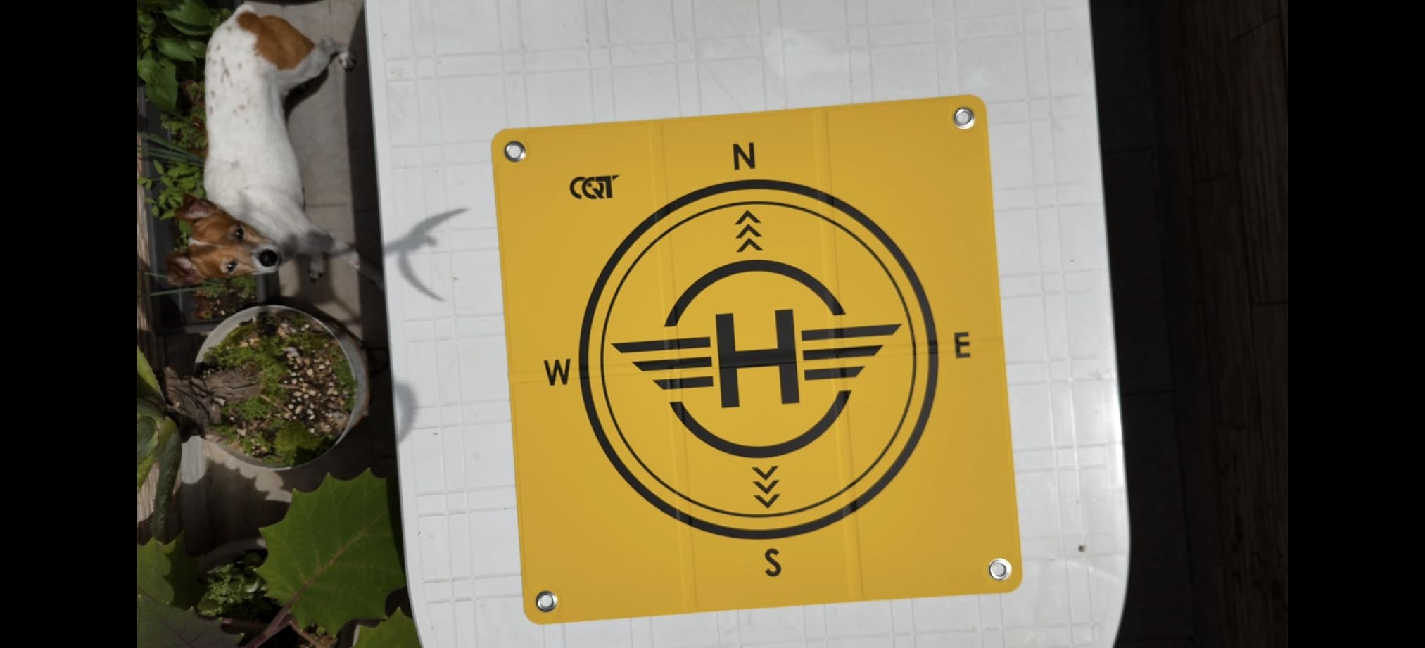 CQT Drone Landing Pad Universal Waterproof Weighted Portable Fast-Foldable Helipad Launch for DJI Avata 360 Mavic 3 4 Pro/Mini 2 SE/Air 2 2S/Mini 3 4 5 Pro/Mavic 2/Holy Stone/FPV/Avata 2/RC Quadcopters Accessories (55CM Yellow+Dark Gray) customer photo 2