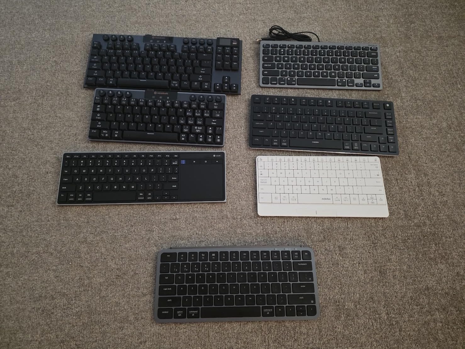Keychron B1 Pro Ultra-Slim Wireless Keyboard, ZMK/Launcher Programmable Bluetooth/2.4GHz/Wired, 1200 Hours Battery Life, Silent Scissor Switch Office Keyboard for Mac/Windows/Linux - Gray customer photo 1
