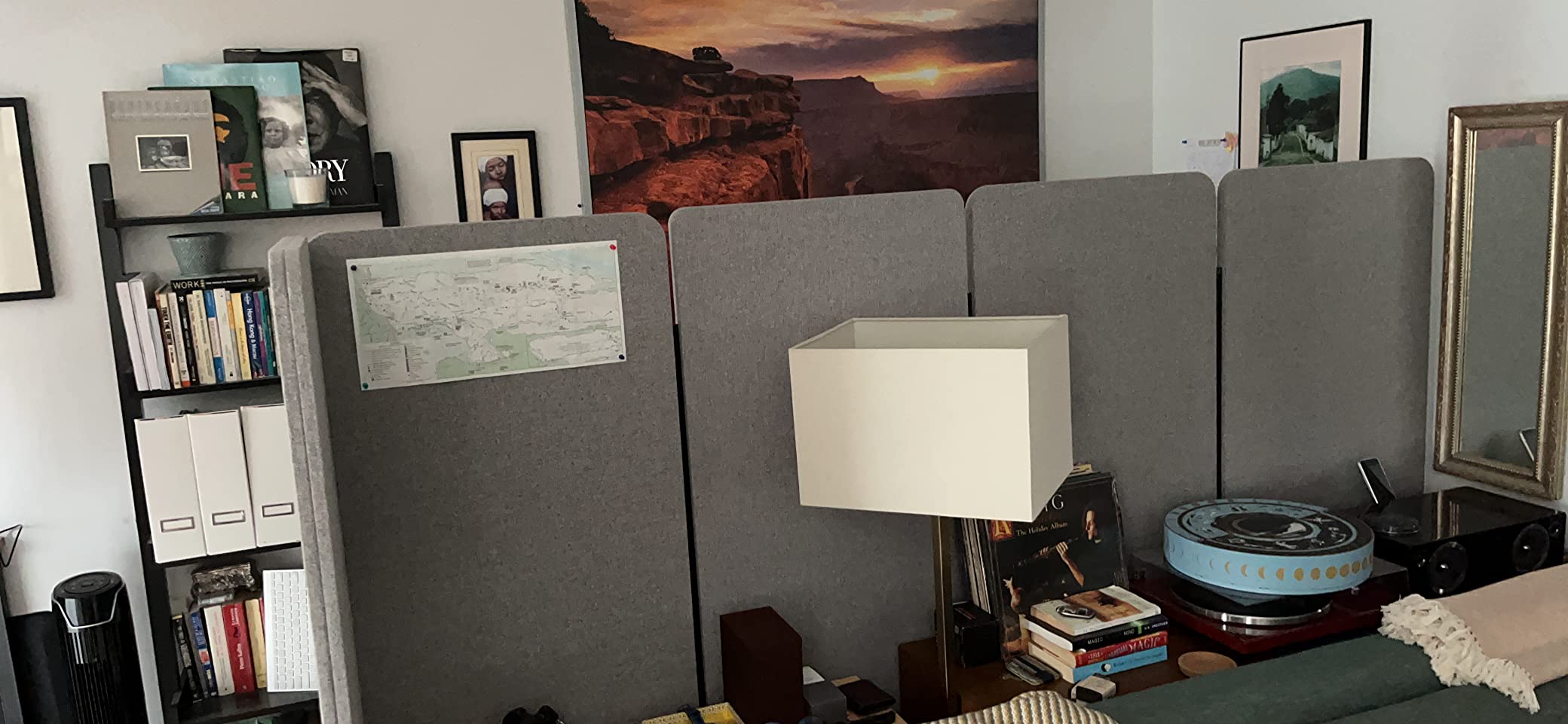 VIVO Gray Freestanding 72 x 56 in Privacy Panel, PP-3-S072G customer photo 1